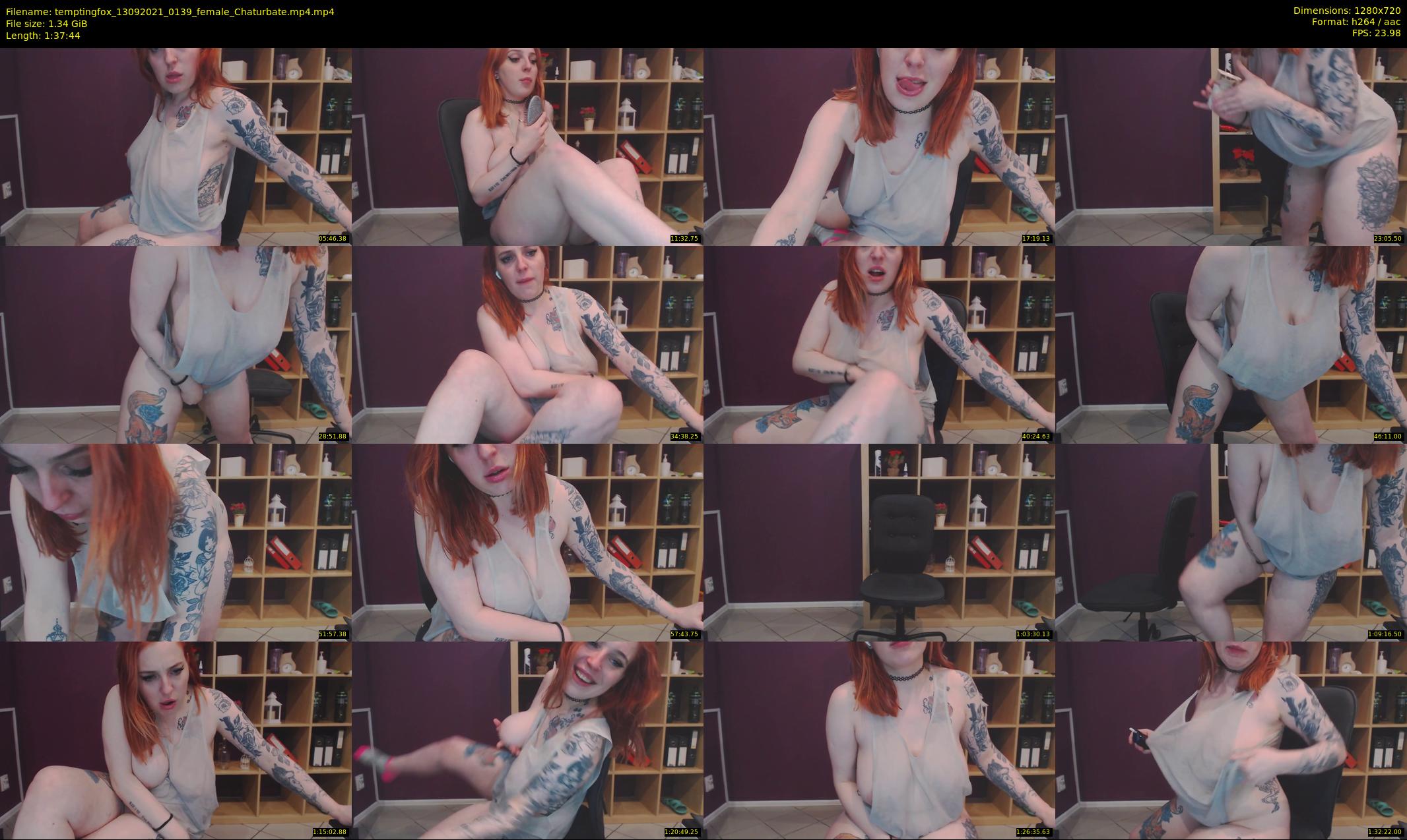 temptingfox — 98 minute Chaturbate female cam show recording, 720p, Sep 13, 2021