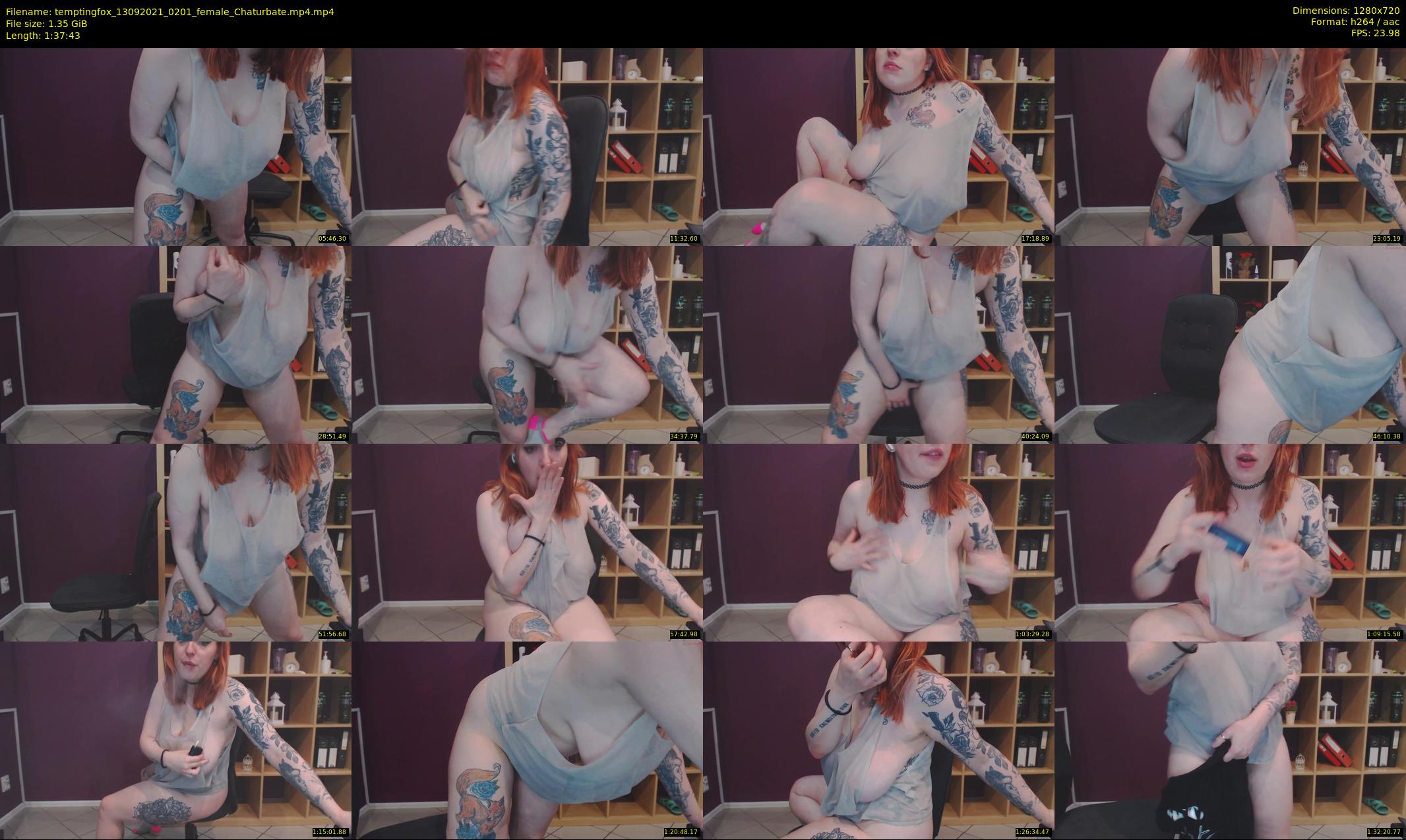 temptingfox — 98 minute Chaturbate female cam show recording, 720p, Sep 13, 2021