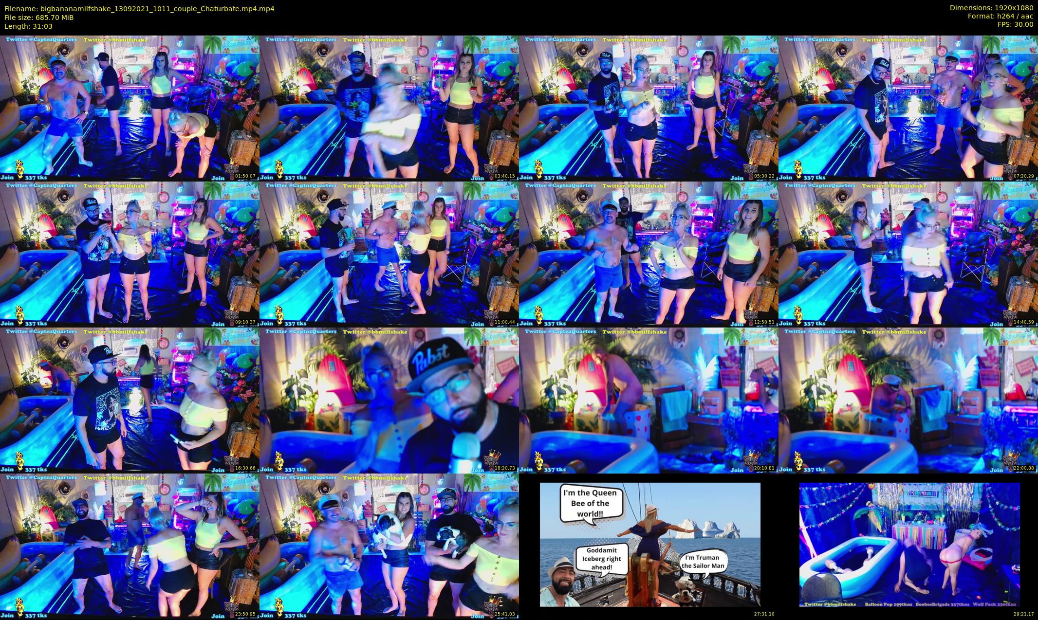 bigbananamilfshake — 32 minute Chaturbate couple cam show recording, 1080p, Sep 13, 2021