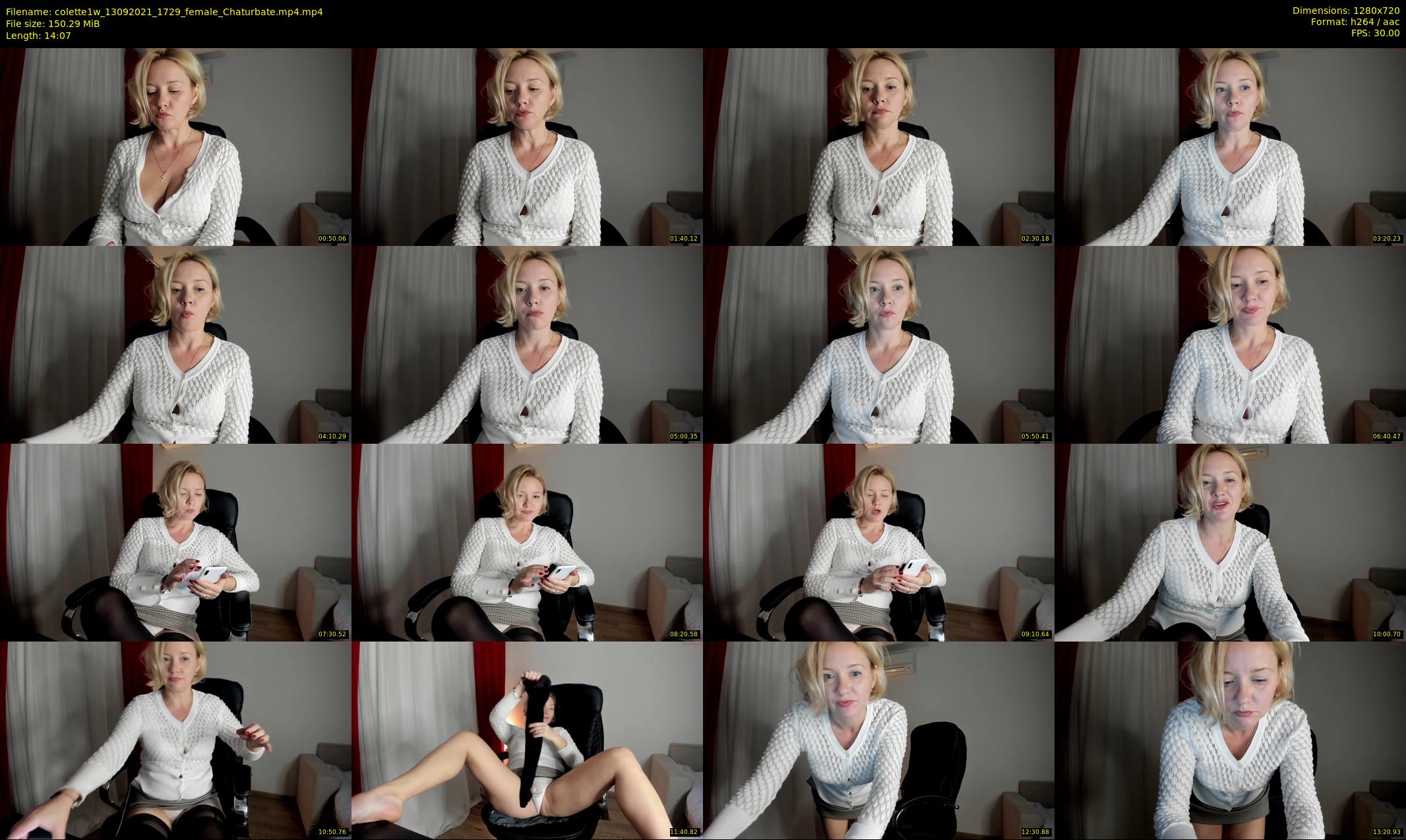 colette1w — 15 minute Chaturbate female cam show recording, 720p, Sep 13, 2021