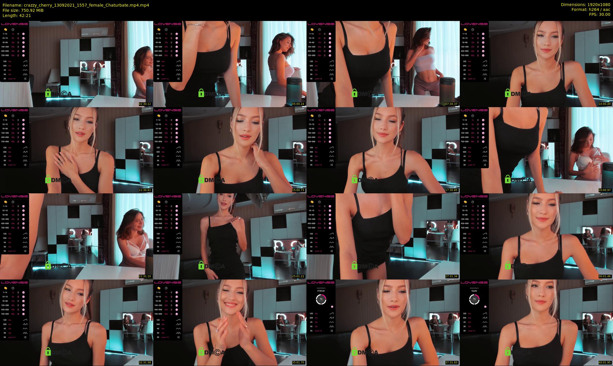 crazzy_cherry — 43 minute Chaturbate female cam show recording, 1080p, Sep 13, 2021