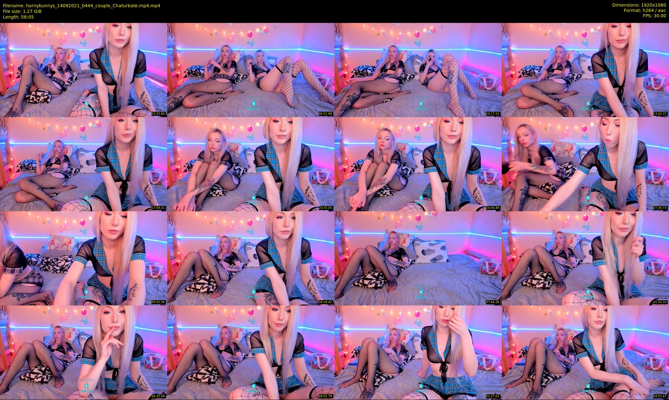 hornybunnys — 59 minute Chaturbate couple cam show recording, 1080p, Sep 14, 2021