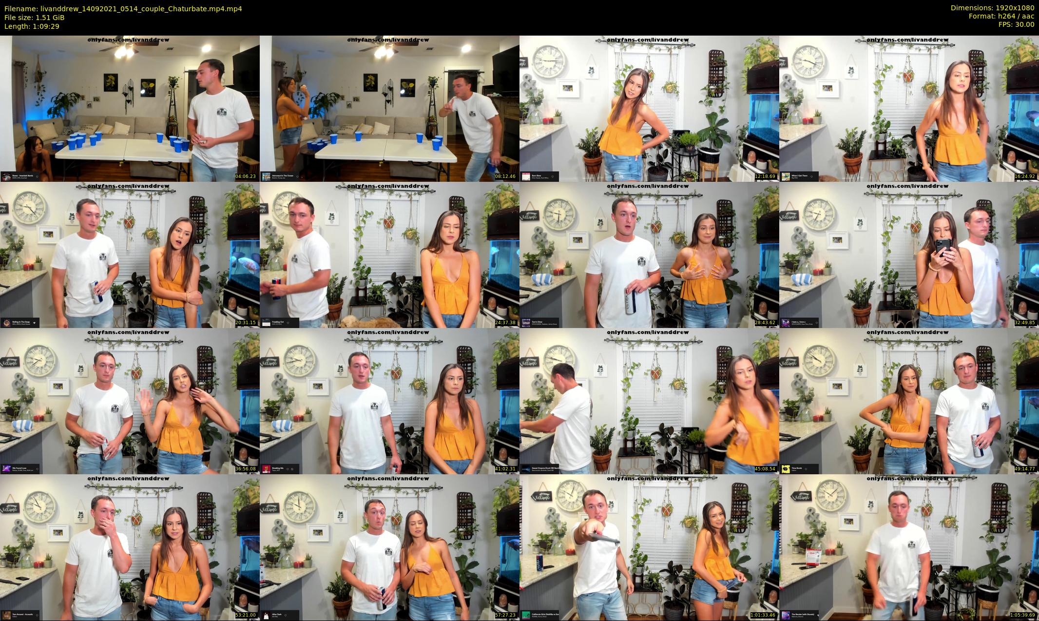 livanddrew — 70 minute Chaturbate couple cam show recording, 1080p, Sep 14, 2021