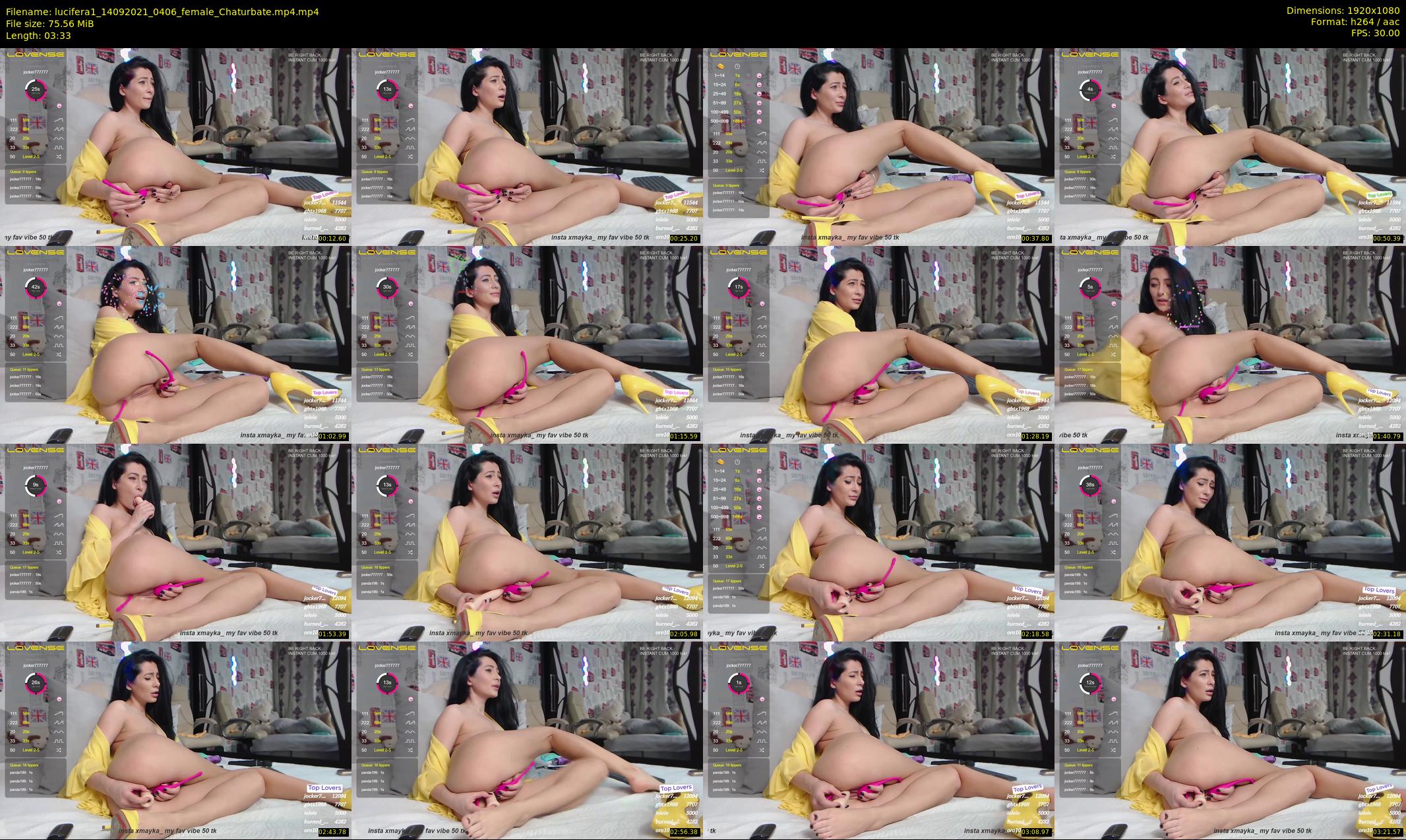 lucifera1 — 4 minute Chaturbate female cam show recording, 1080p, Sep 14, 2021