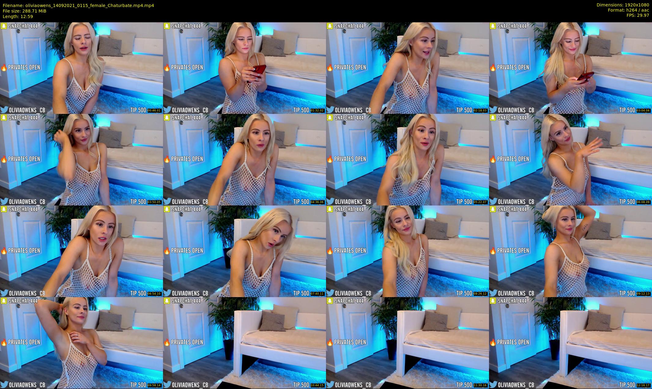 oliviaowens — 13 minute Chaturbate female cam show recording, 1080p, Sep 14, 2021