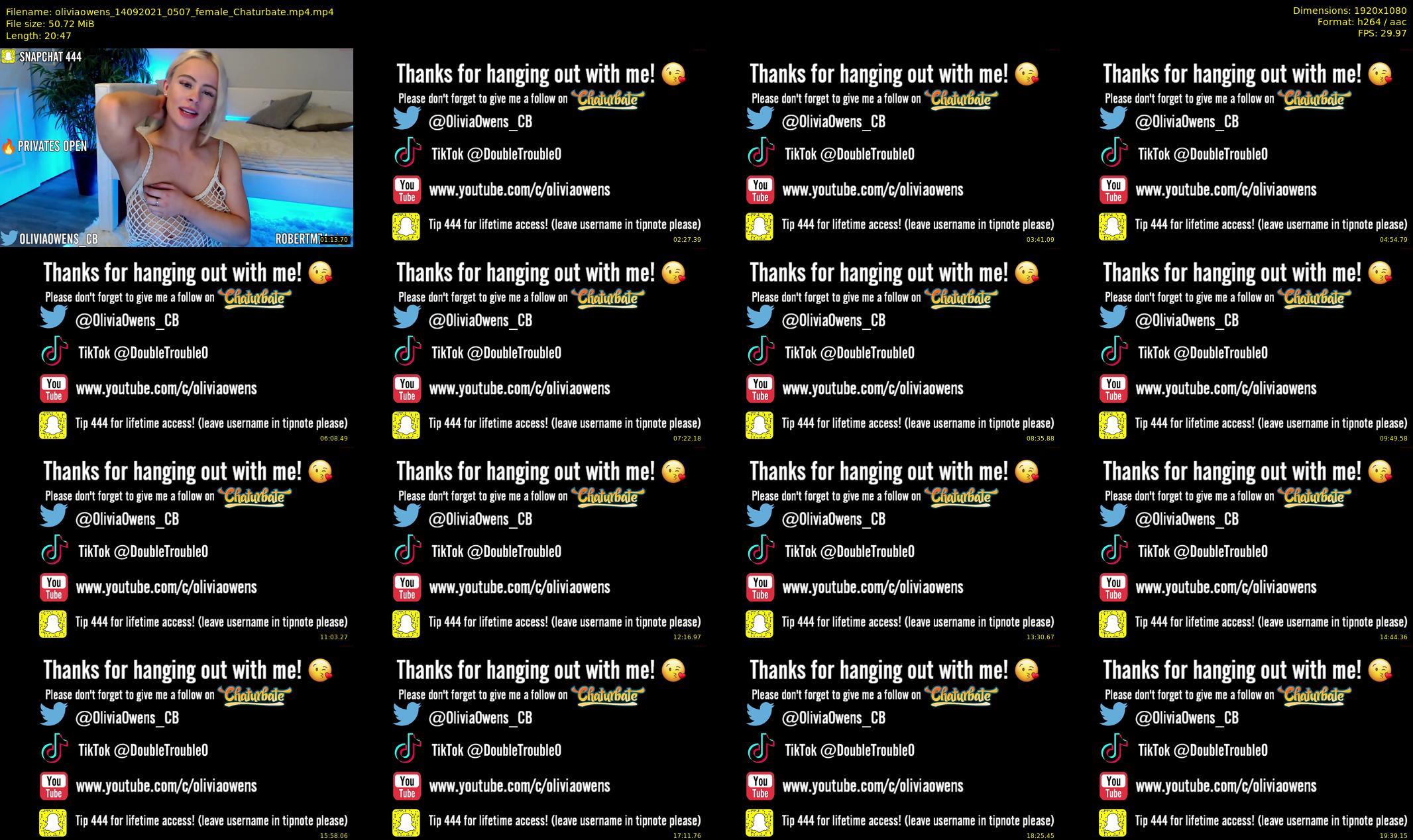 oliviaowens — 21 minute Chaturbate female cam show recording, 1080p, Sep 14, 2021