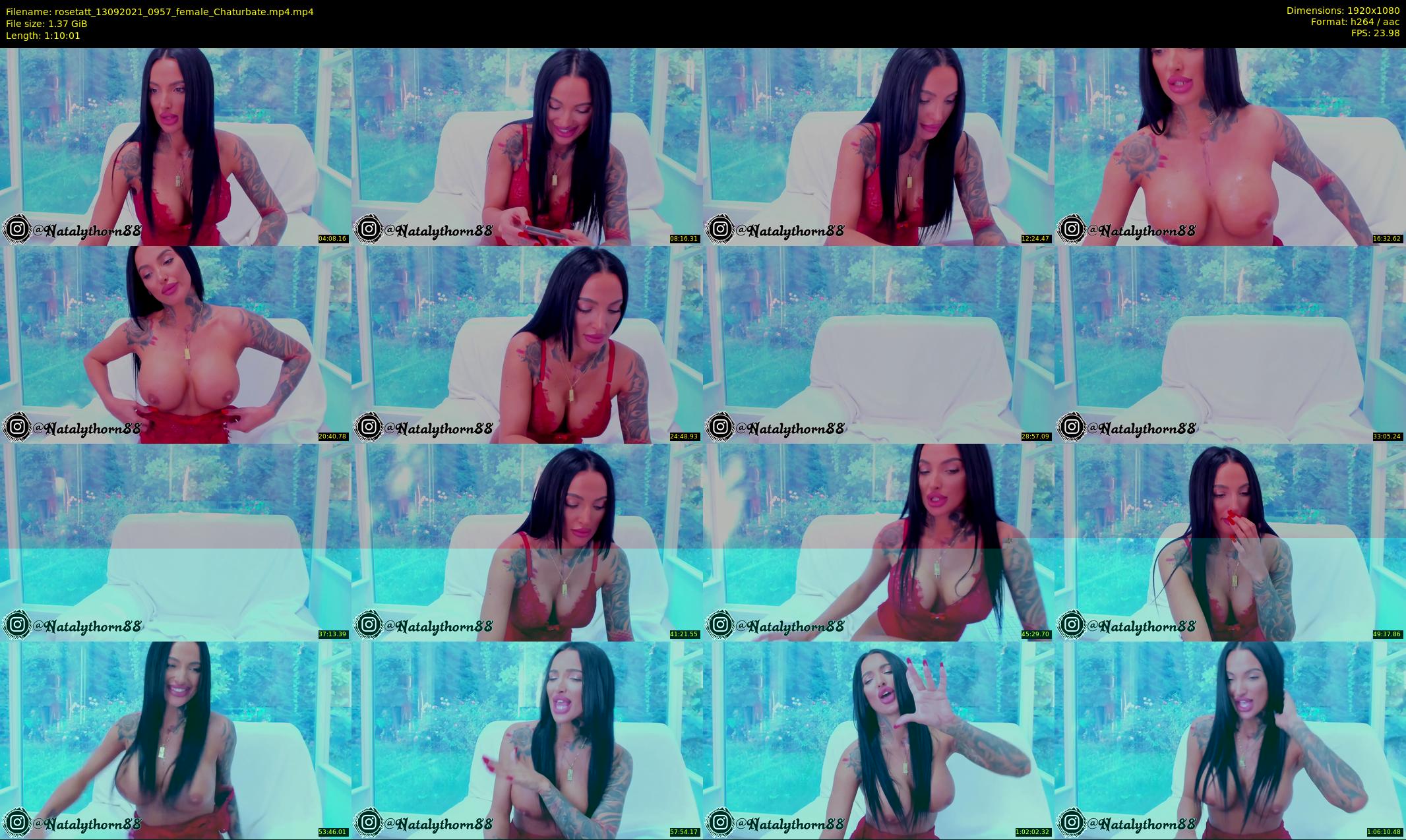 rosetatt — 71 minute Chaturbate female cam show recording, 1080p, Sep 13, 2021