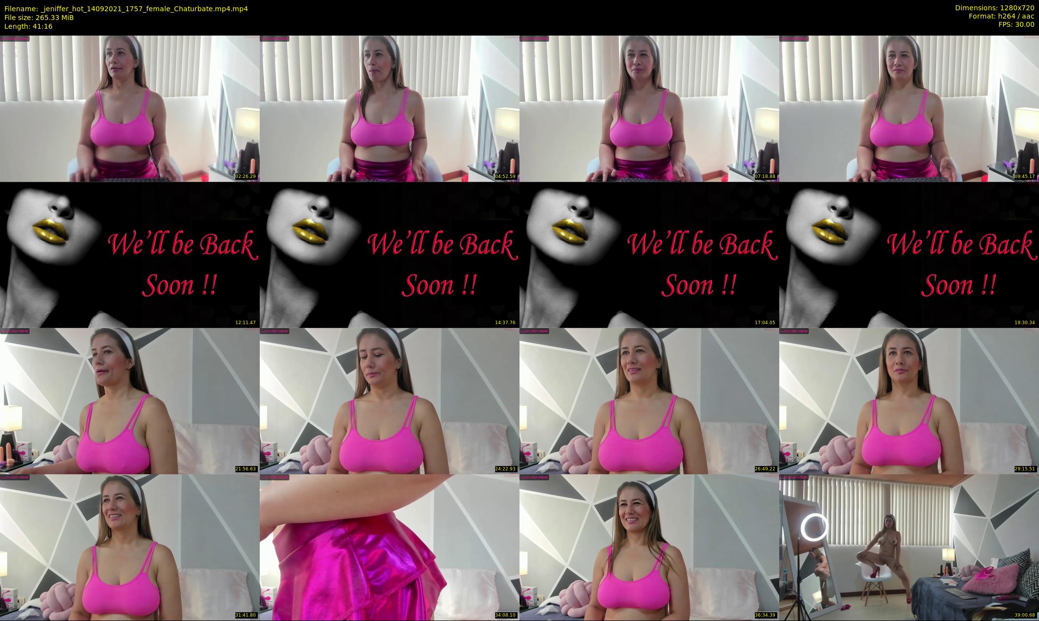 _jeniffer_hot — 42 minute Chaturbate female cam show recording, 720p, Sep 14, 2021