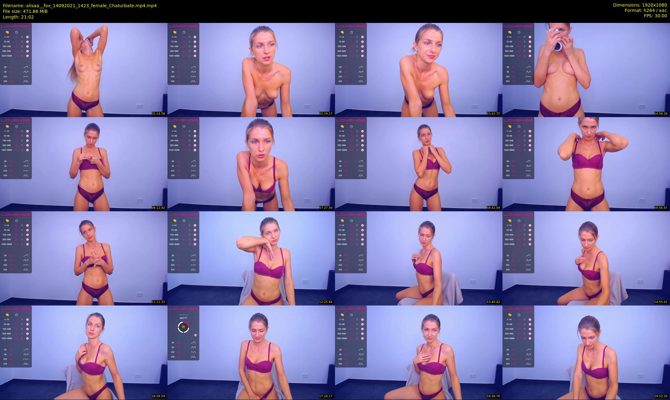 alisaa__fox — 22 minute Chaturbate female cam show recording, 1080p, Sep 14, 2021