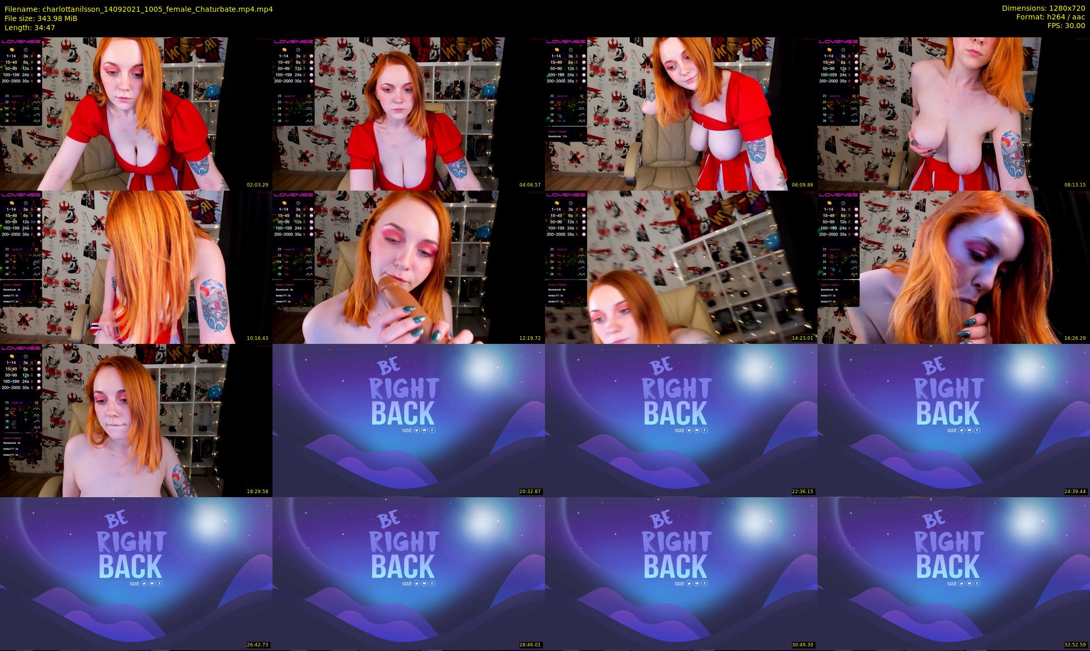 charlottanilsson — 35 minute Chaturbate female cam show recording, 720p, Sep 14, 2021