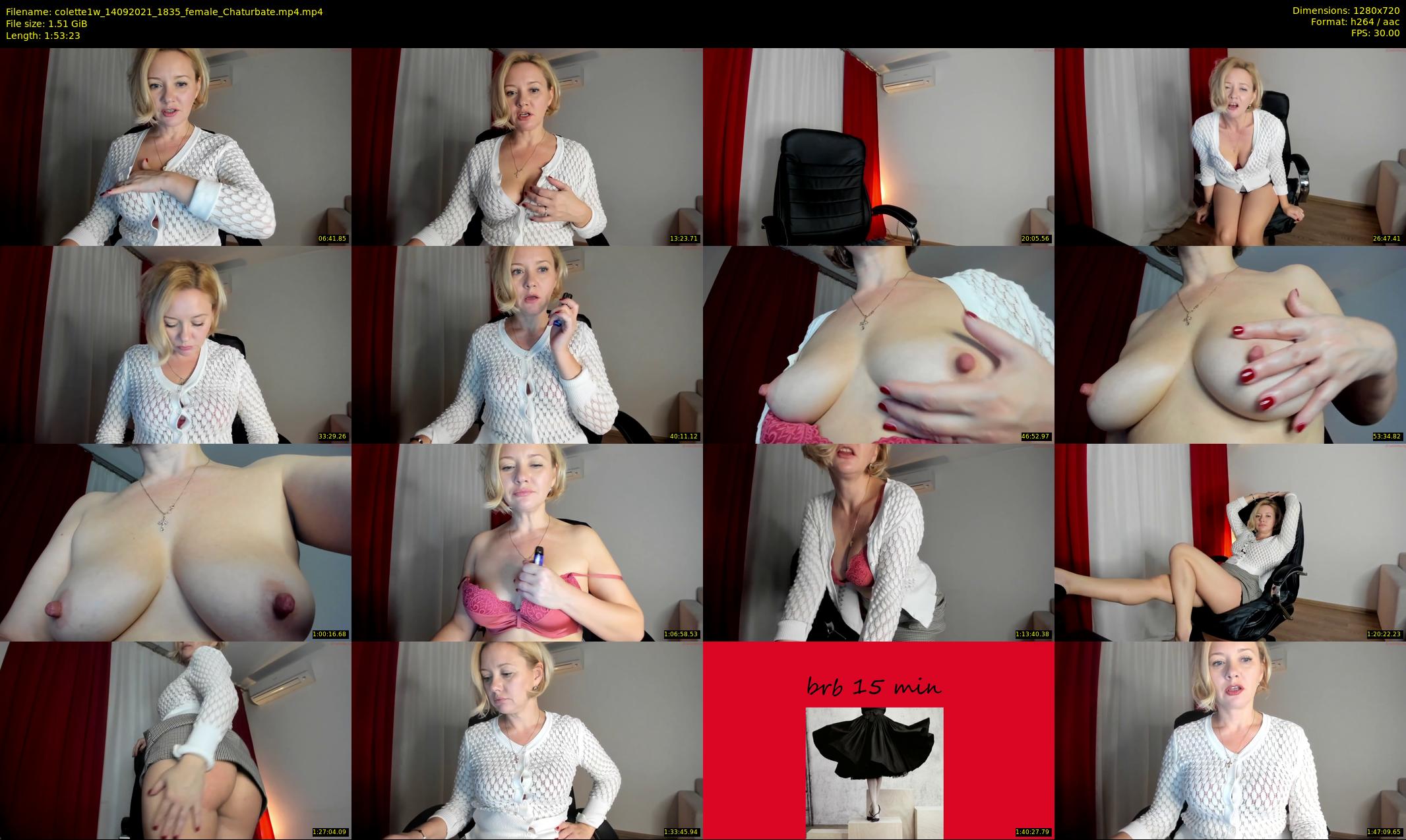 colette1w — 114 minute Chaturbate female cam show recording, 720p, Sep 14, 2021