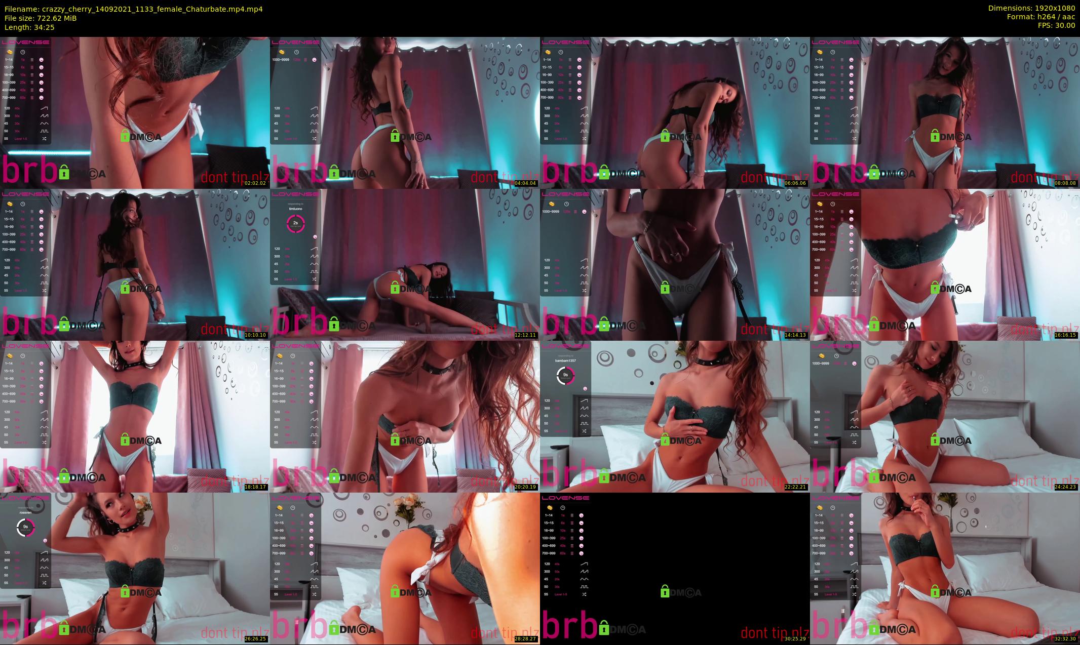 crazzy_cherry — 35 minute Chaturbate female cam show recording, 1080p, Sep 14, 2021