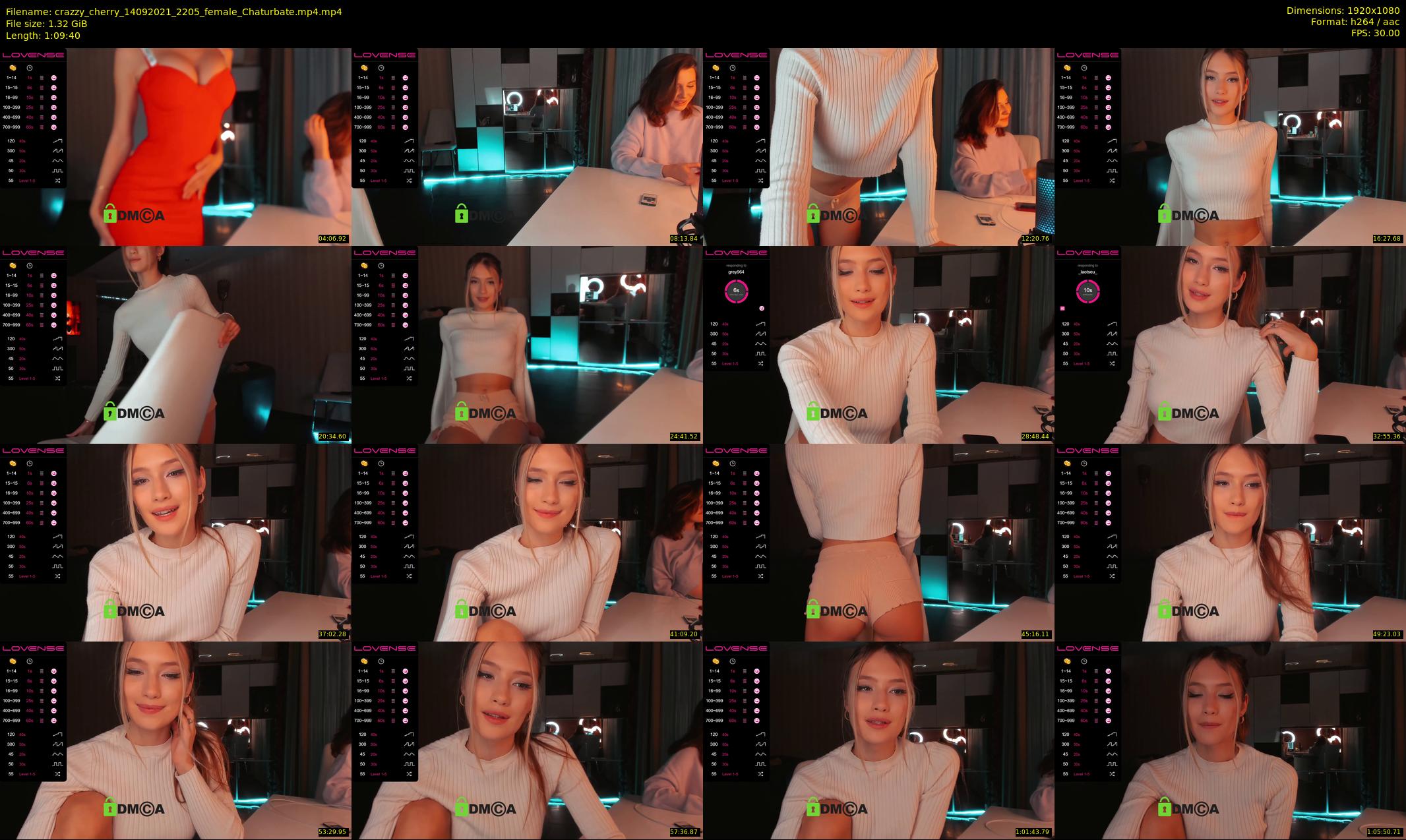 crazzy_cherry — 70 minute Chaturbate female cam show recording, 1080p, Sep 14, 2021