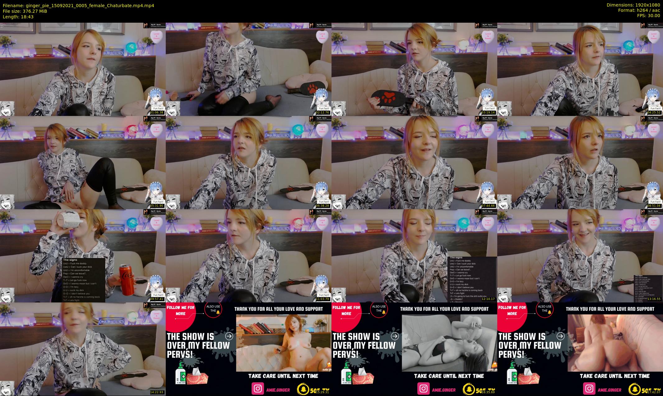 ginger_pie — 19 minute Chaturbate female cam show recording, 1080p, Sep 15, 2021