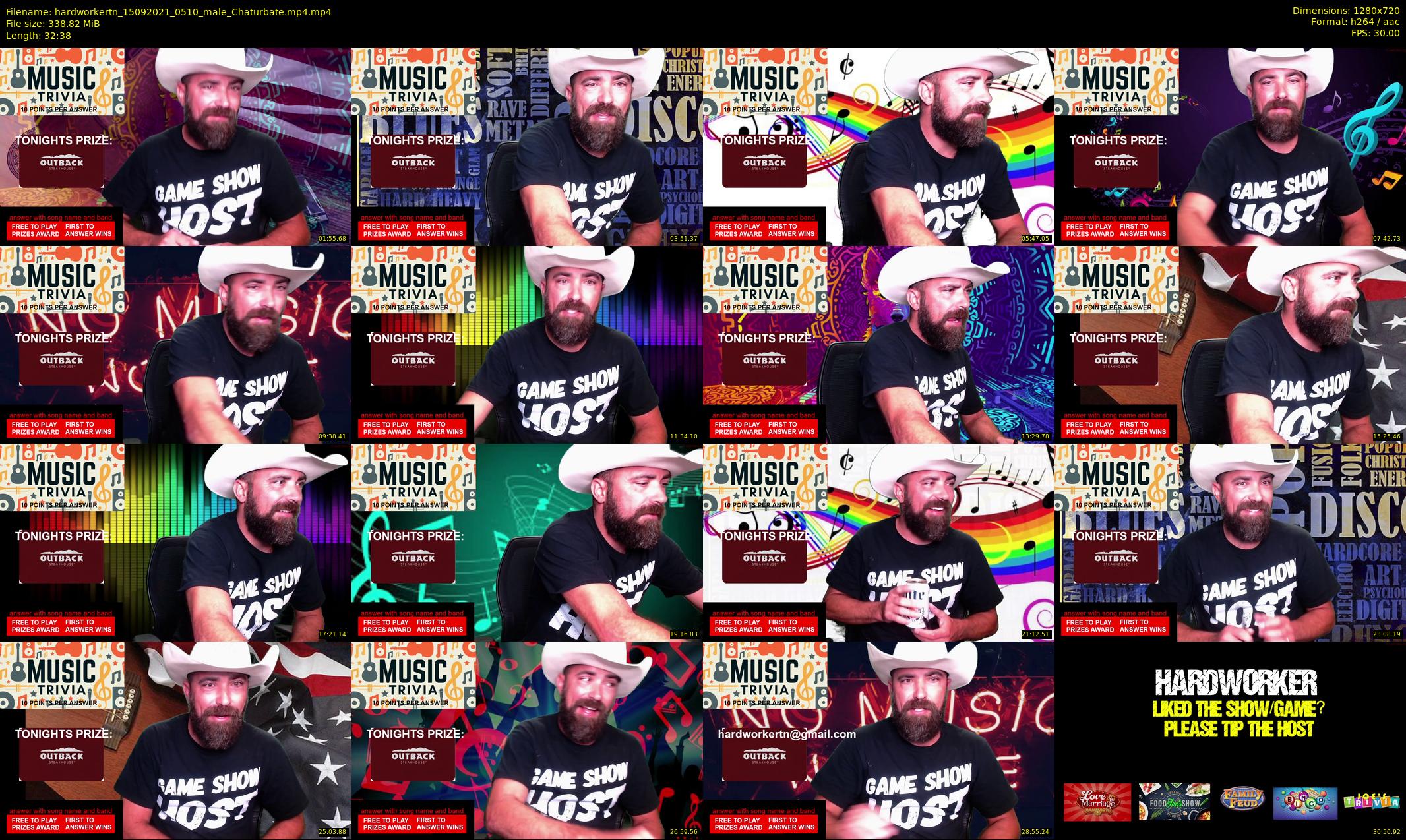 hardworkertn — 33 minute Chaturbate male cam show recording, 720p, Sep 15, 2021