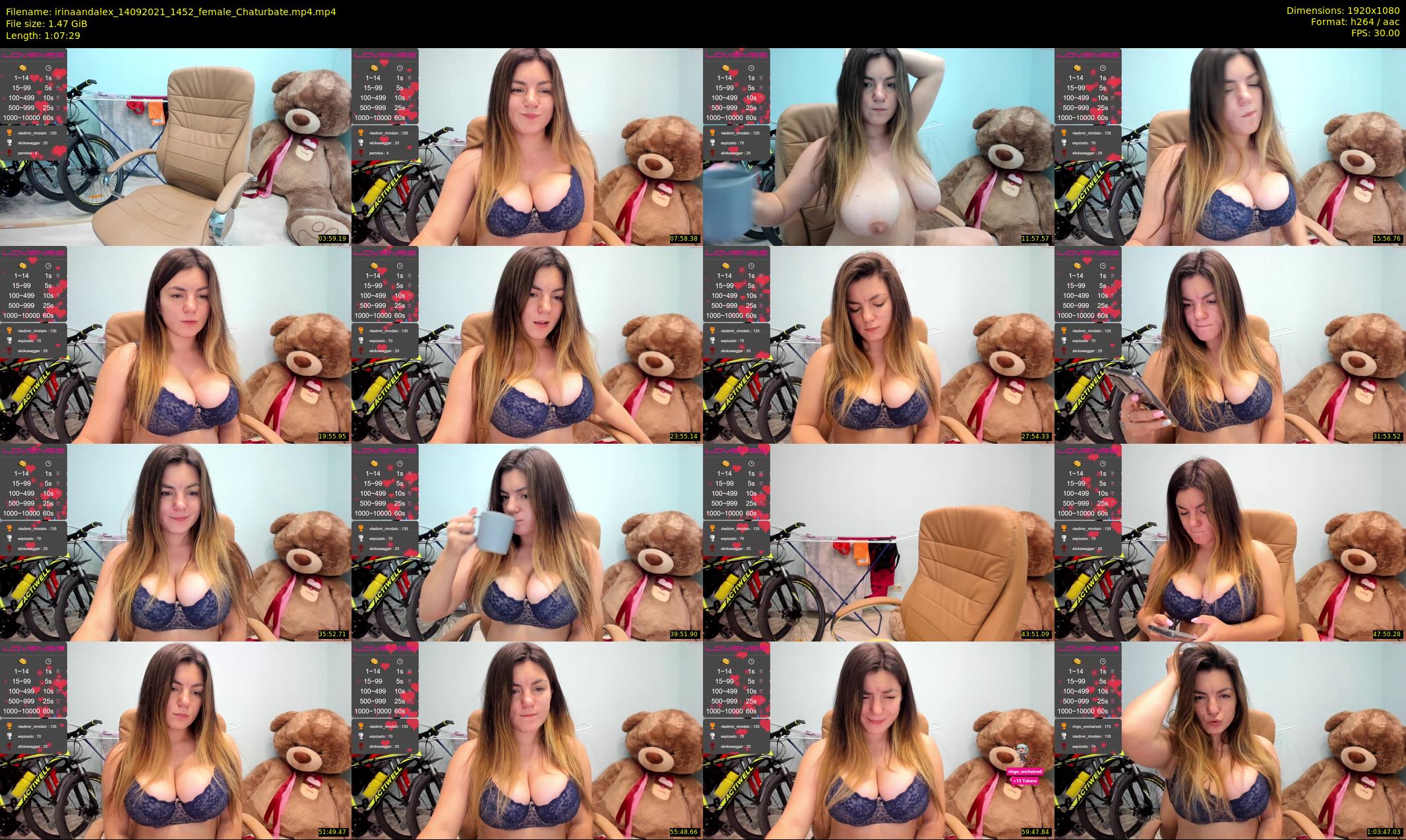 irinaandalex — 68 minute Chaturbate couple cam show recording, 1080p, Sep 14, 2021