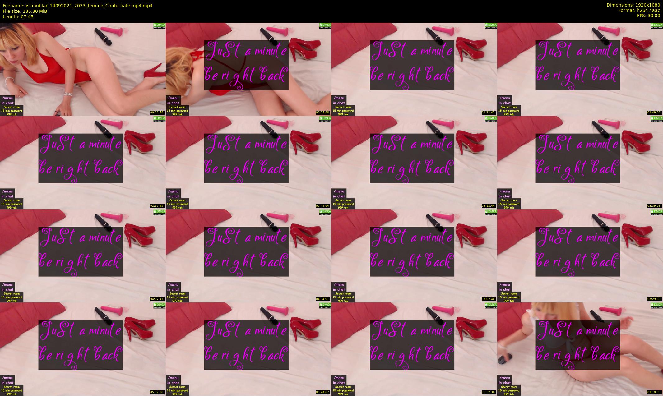 islanublar — 8 minute Chaturbate female cam show recording, 1080p, Sep 14, 2021