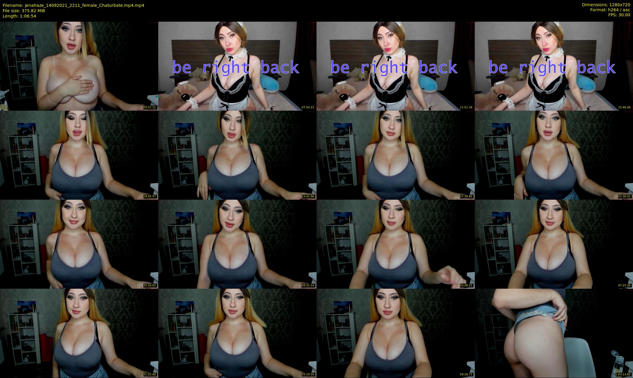jenahaze — 67 minute Chaturbate female cam show recording, 720p, Sep 14, 2021