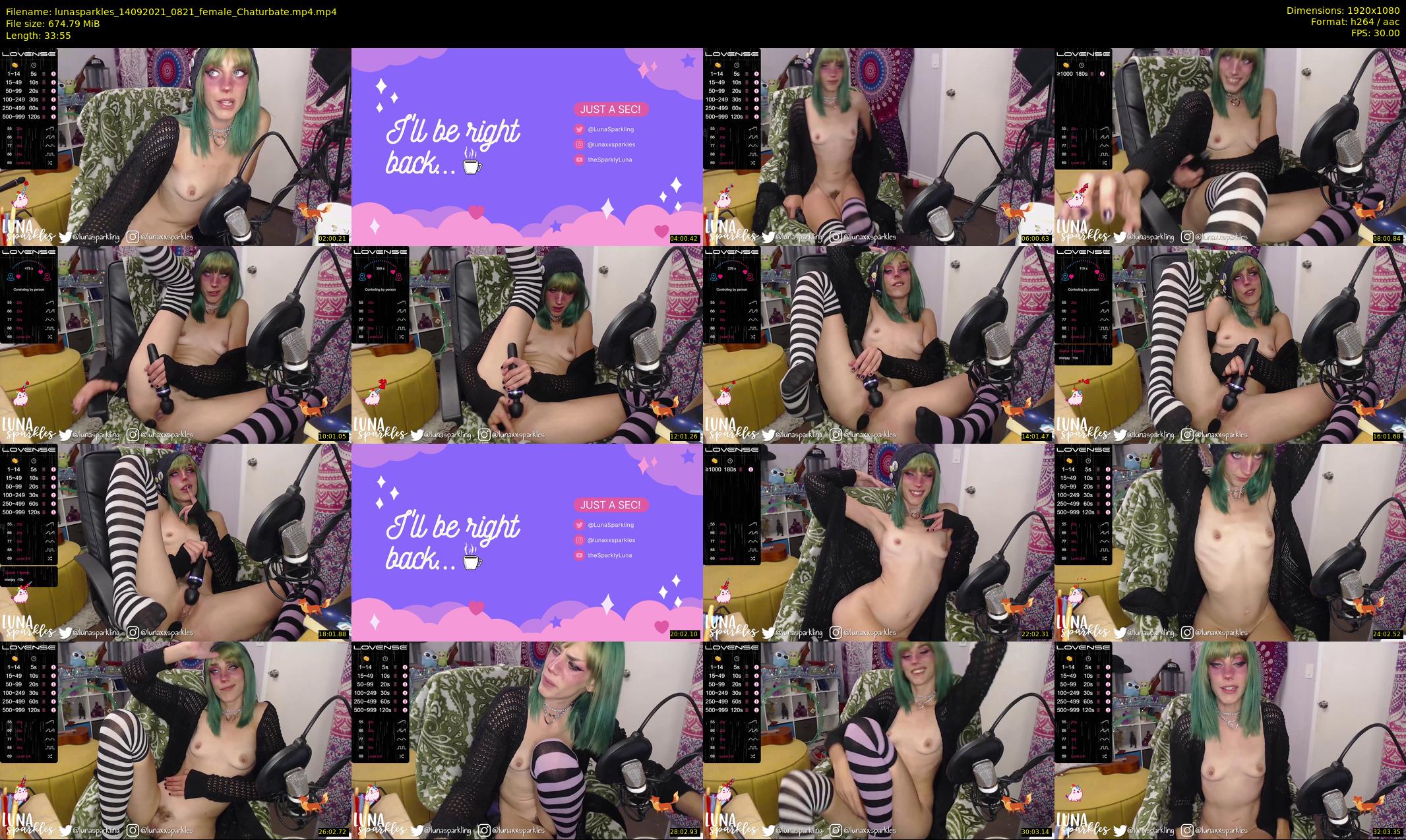 lunasparkles — 34 minute Chaturbate female cam show recording, 1080p, Sep 14, 2021