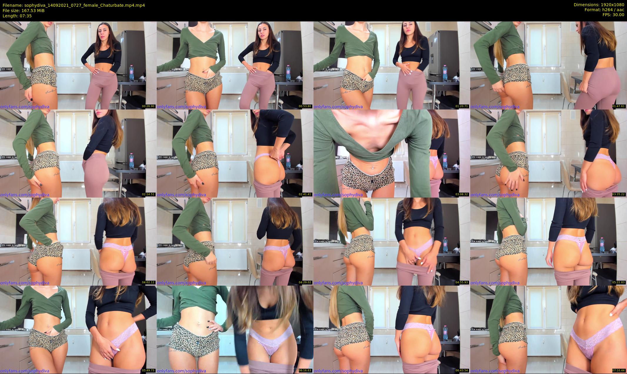 sophydiva — 8 minute Chaturbate female cam show recording, 1080p, Sep 14, 2021
