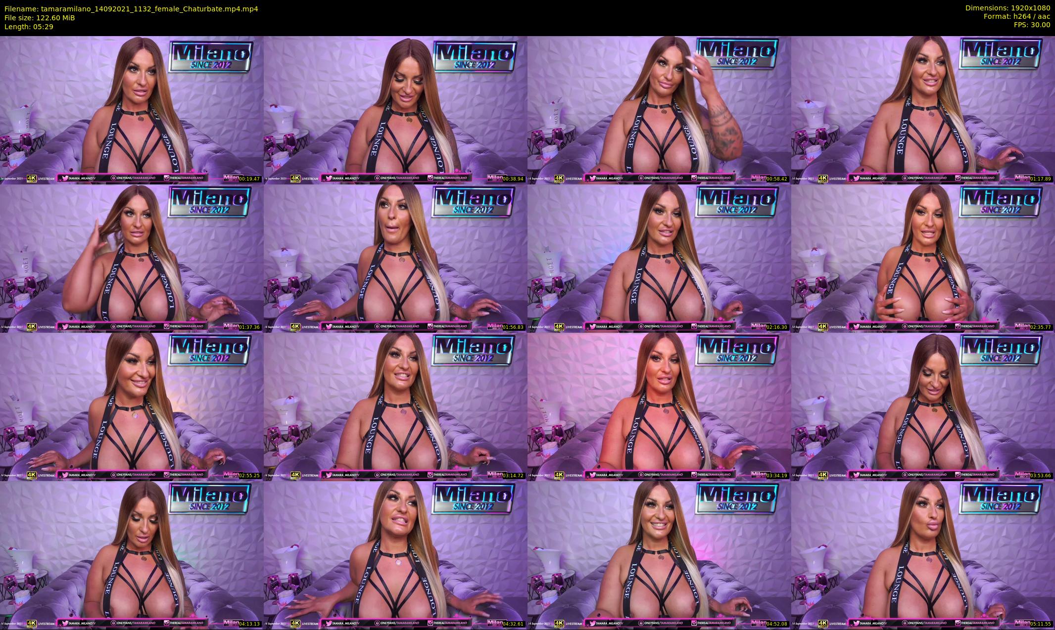 tamaramilano — 6 minute Chaturbate female cam show recording, 1080p, Sep 14, 2021