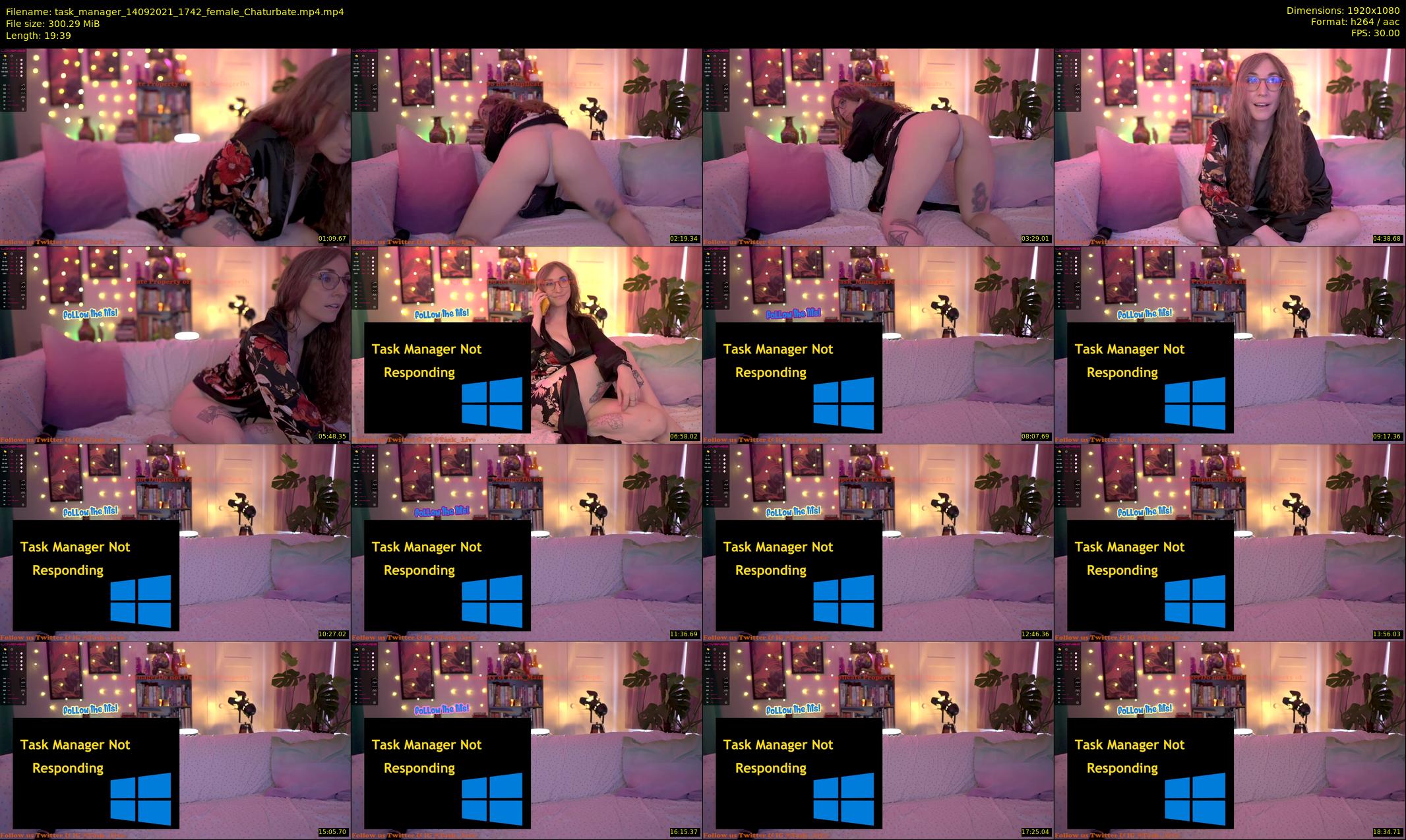 task_manager — 20 minute Chaturbate couple cam show recording, 1080p, Sep 14, 2021