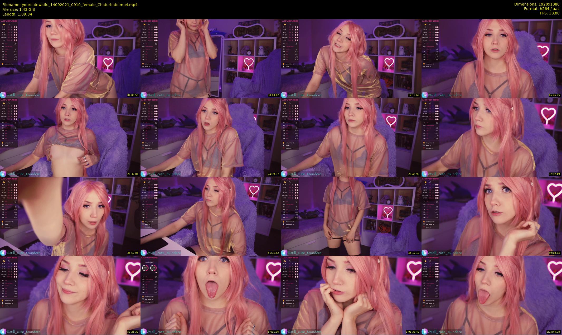 yourcutewaifu — 70 minute Chaturbate female cam show recording, 1080p, Sep 14, 2021