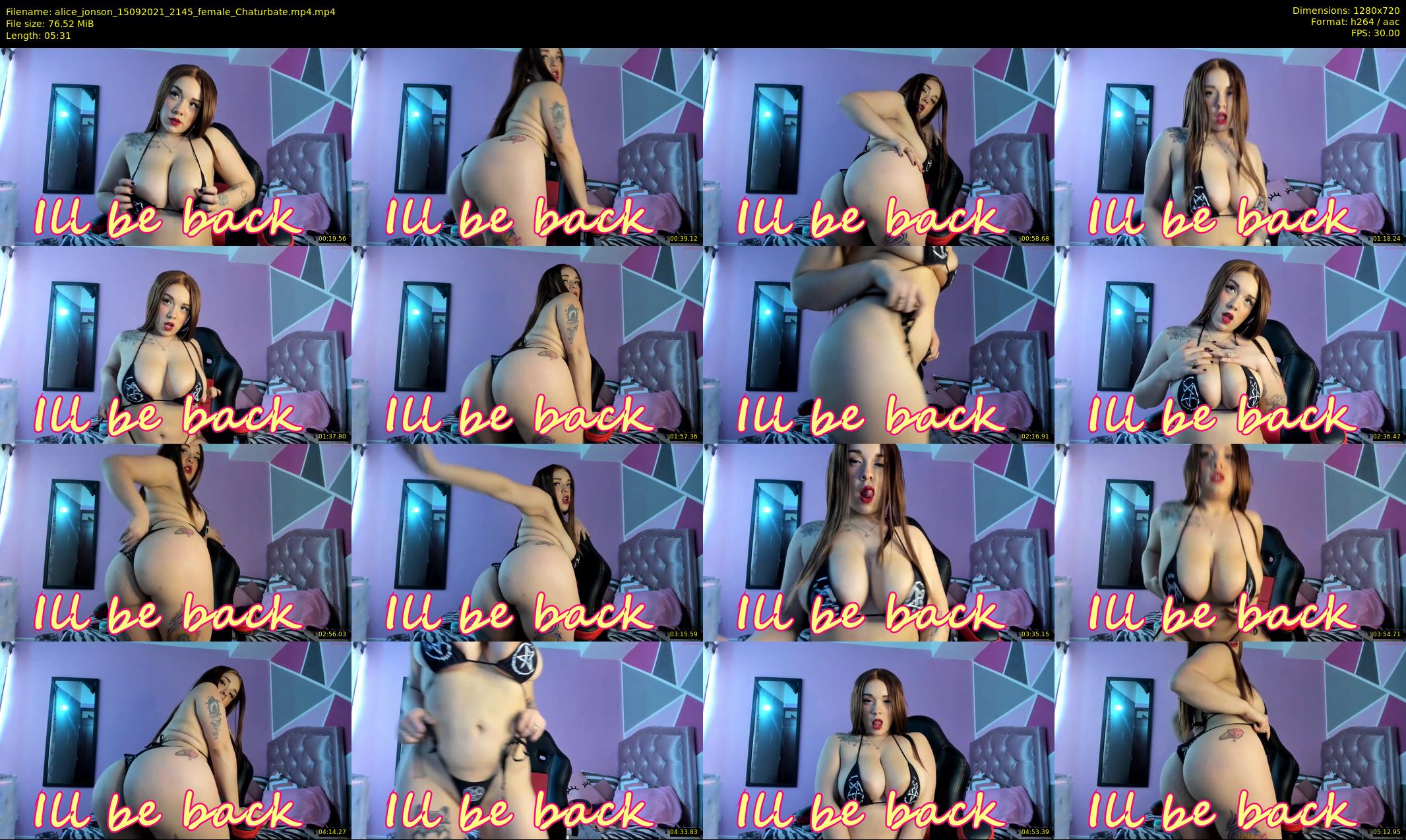 alice_jonson — 6 minute Chaturbate female cam show recording, 720p, Sep 15, 2021