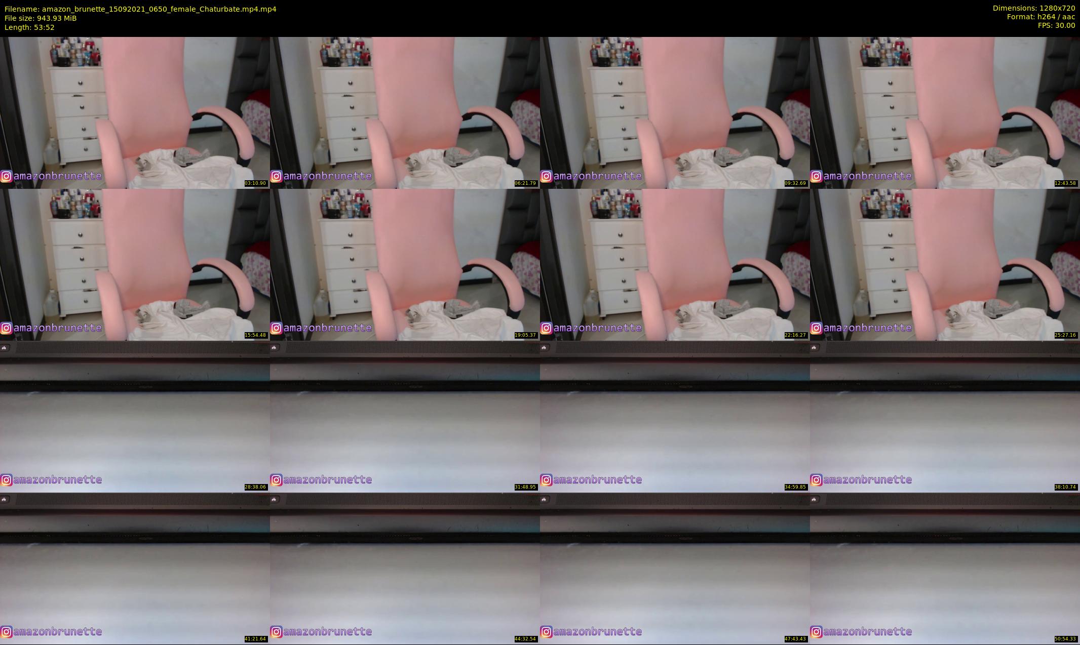 amazon_brunette — 54 minute Chaturbate female cam show recording, 720p, Sep 15, 2021