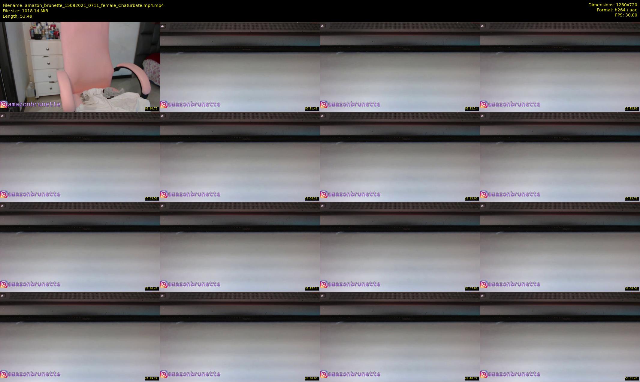 amazon_brunette — 54 minute Chaturbate female cam show recording, 720p, Sep 15, 2021