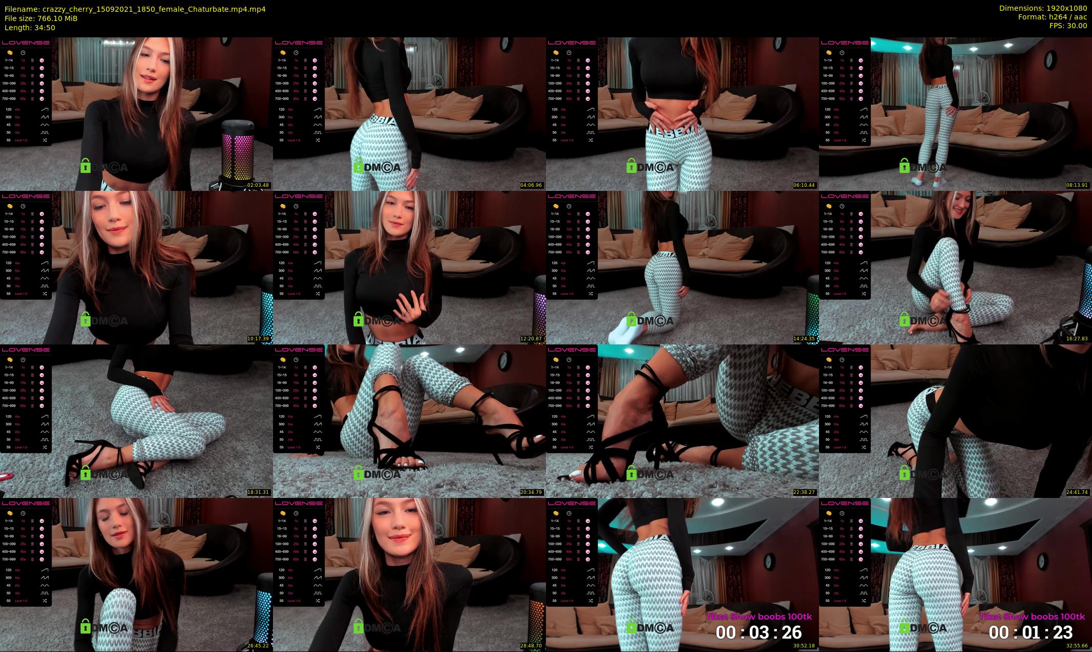 crazzy_cherry — 35 minute Chaturbate female cam show recording, 1080p, Sep 15, 2021