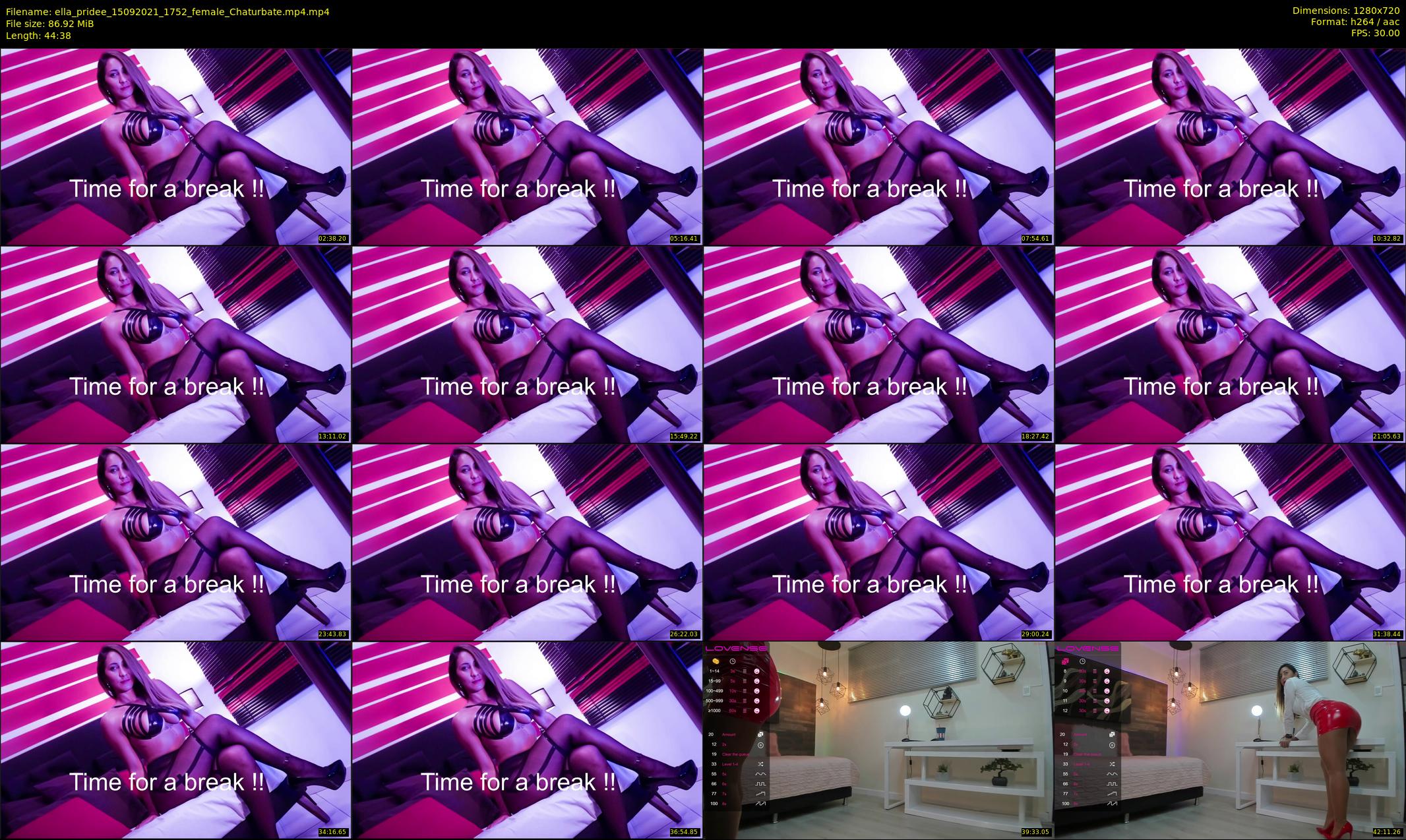 ella_pridee — 45 minute Chaturbate female cam show recording, 720p, Sep 15, 2021