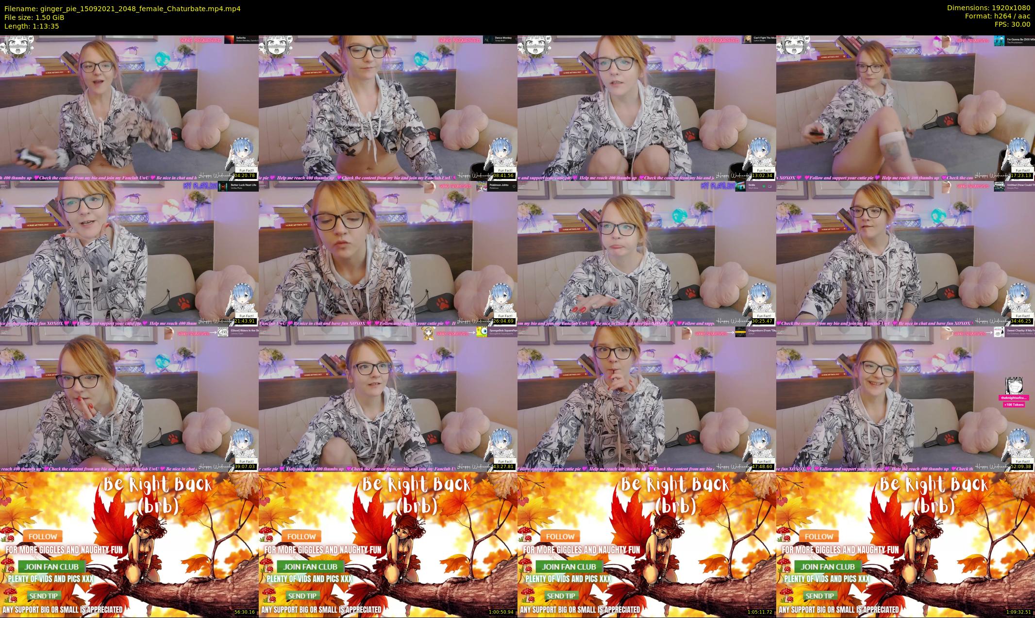 ginger_pie — 74 minute Chaturbate female cam show recording, 1080p, Sep 15, 2021