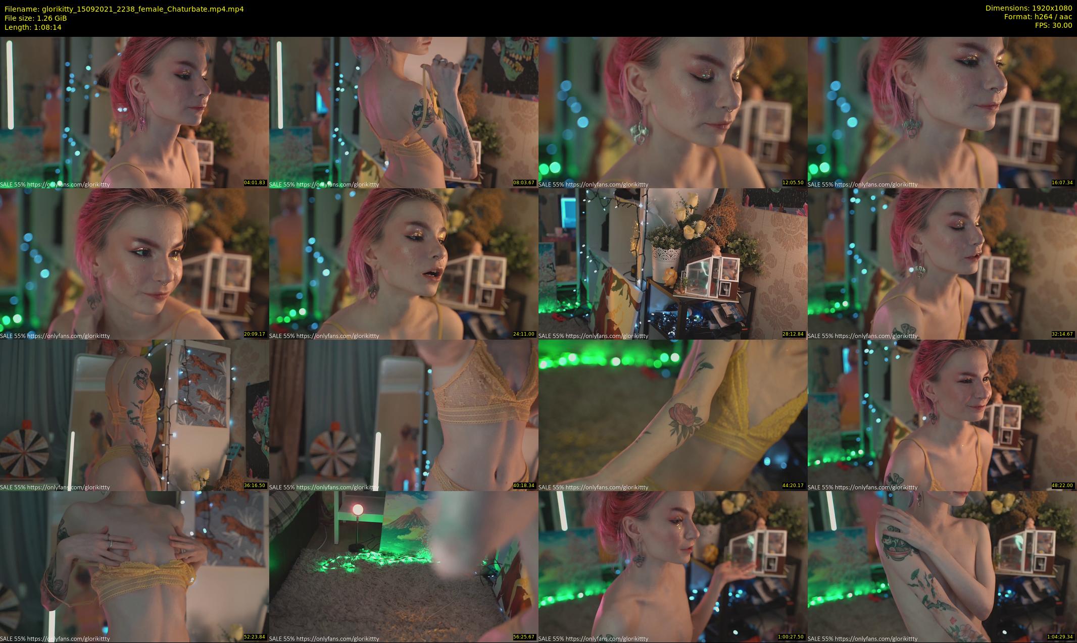 glorikitty — 69 minute Chaturbate female cam show recording, 1080p, Sep 15, 2021