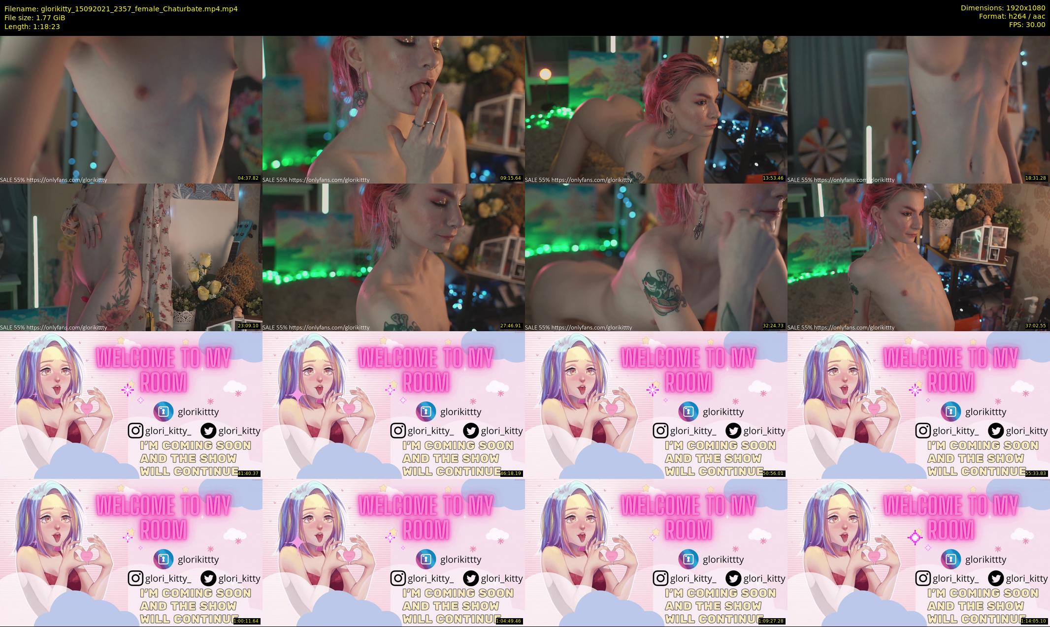 glorikitty — 79 minute Chaturbate female cam show recording, 1080p, Sep 15, 2021