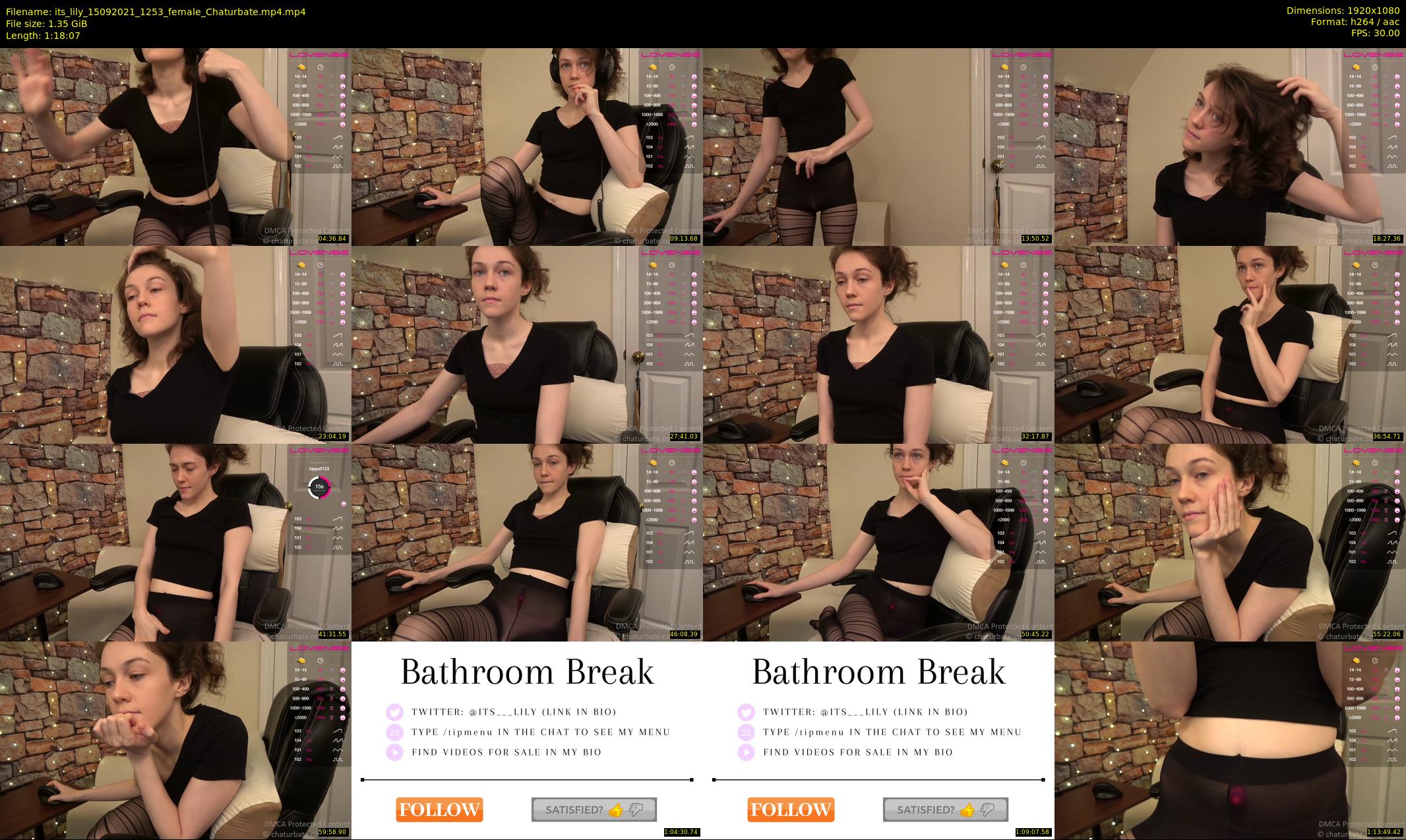 its_lily — 79 minute Chaturbate female cam show recording, 1080p, Sep 15, 2021