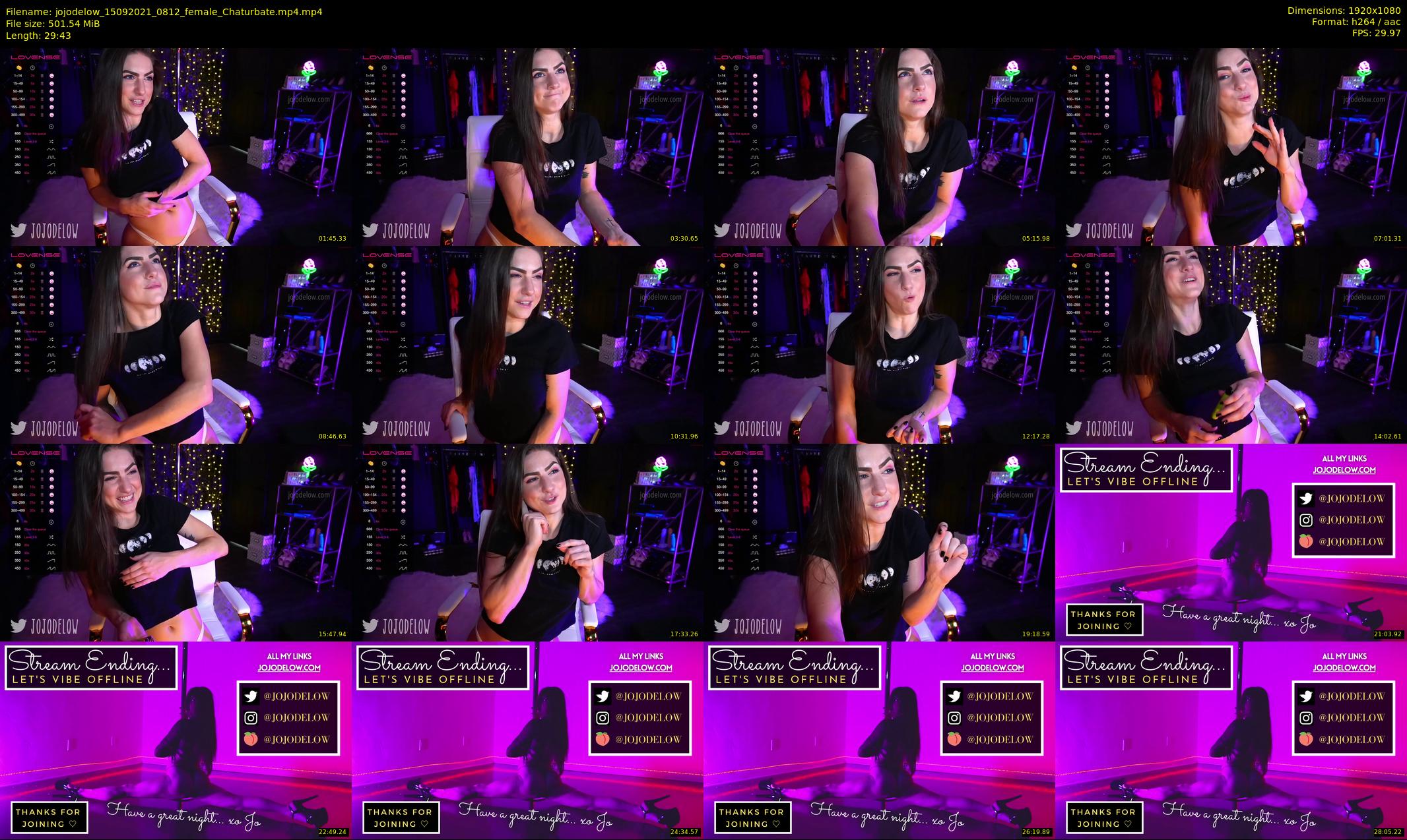 jojodelow — 30 minute Chaturbate female cam show recording, 1080p, Sep 15, 2021
