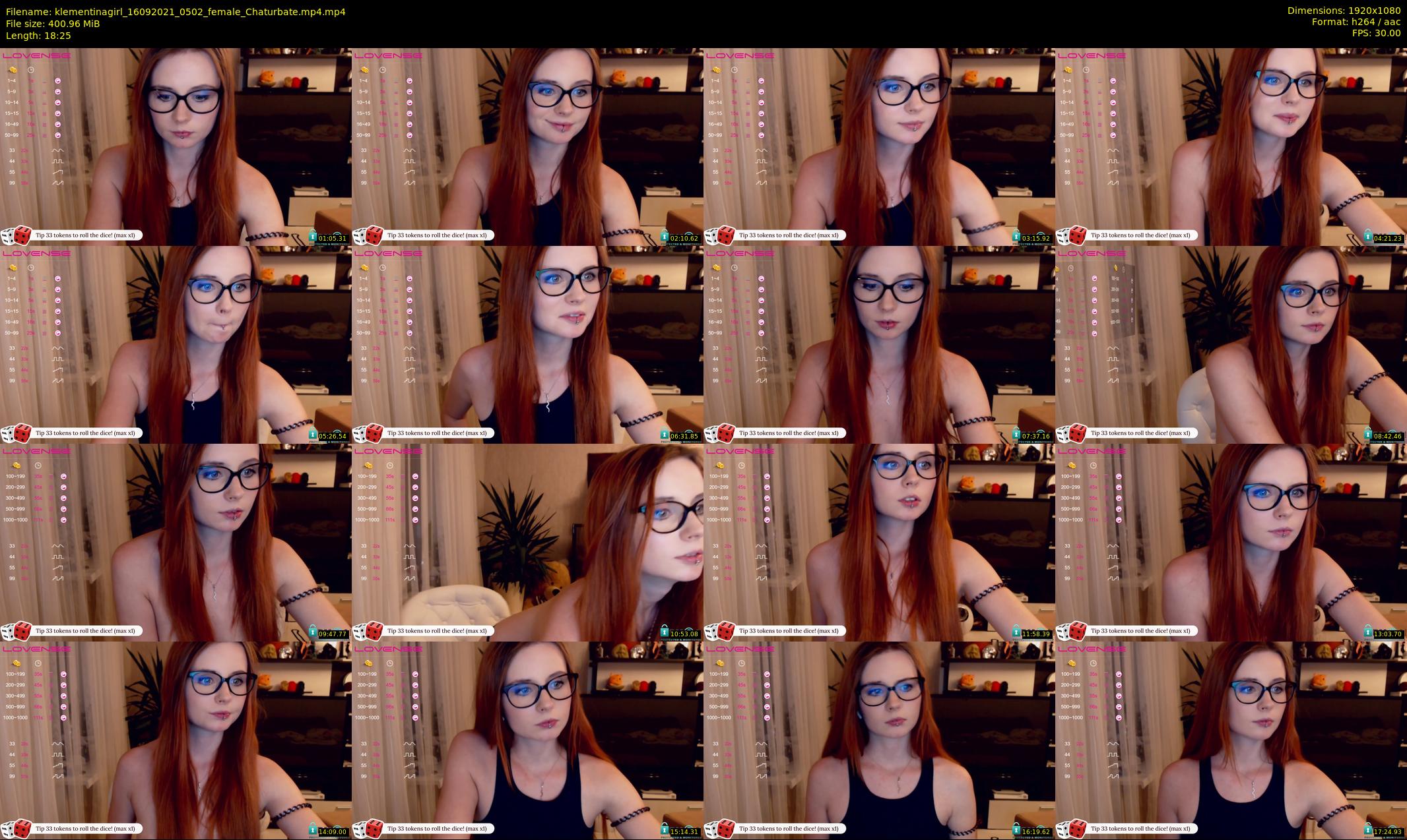 klementinagirl — 19 minute Chaturbate female cam show recording, 1080p, Sep 16, 2021