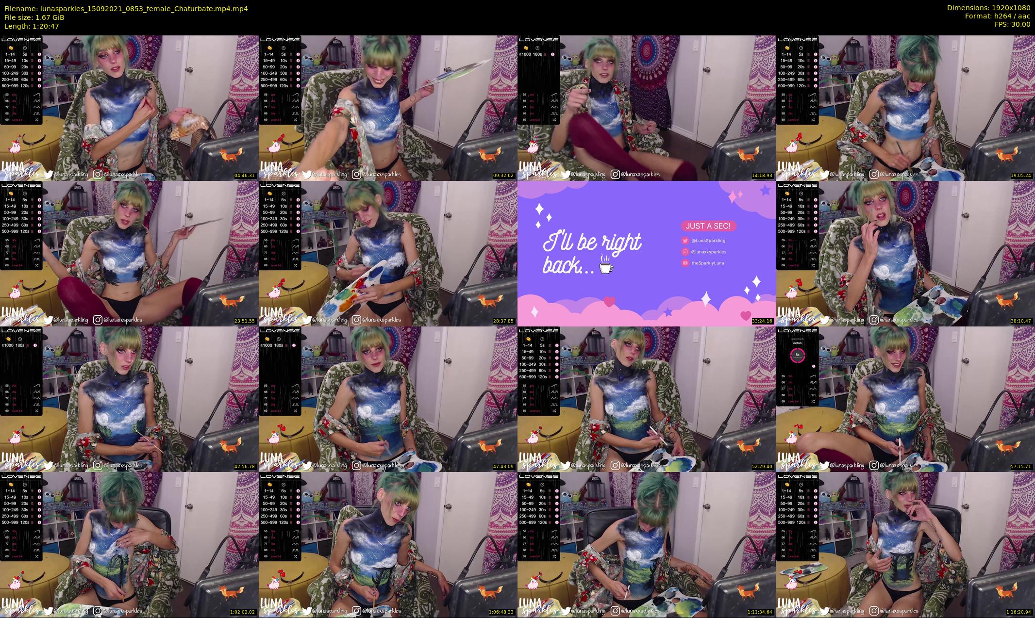 lunasparkles — 81 minute Chaturbate female cam show recording, 1080p, Sep 15, 2021