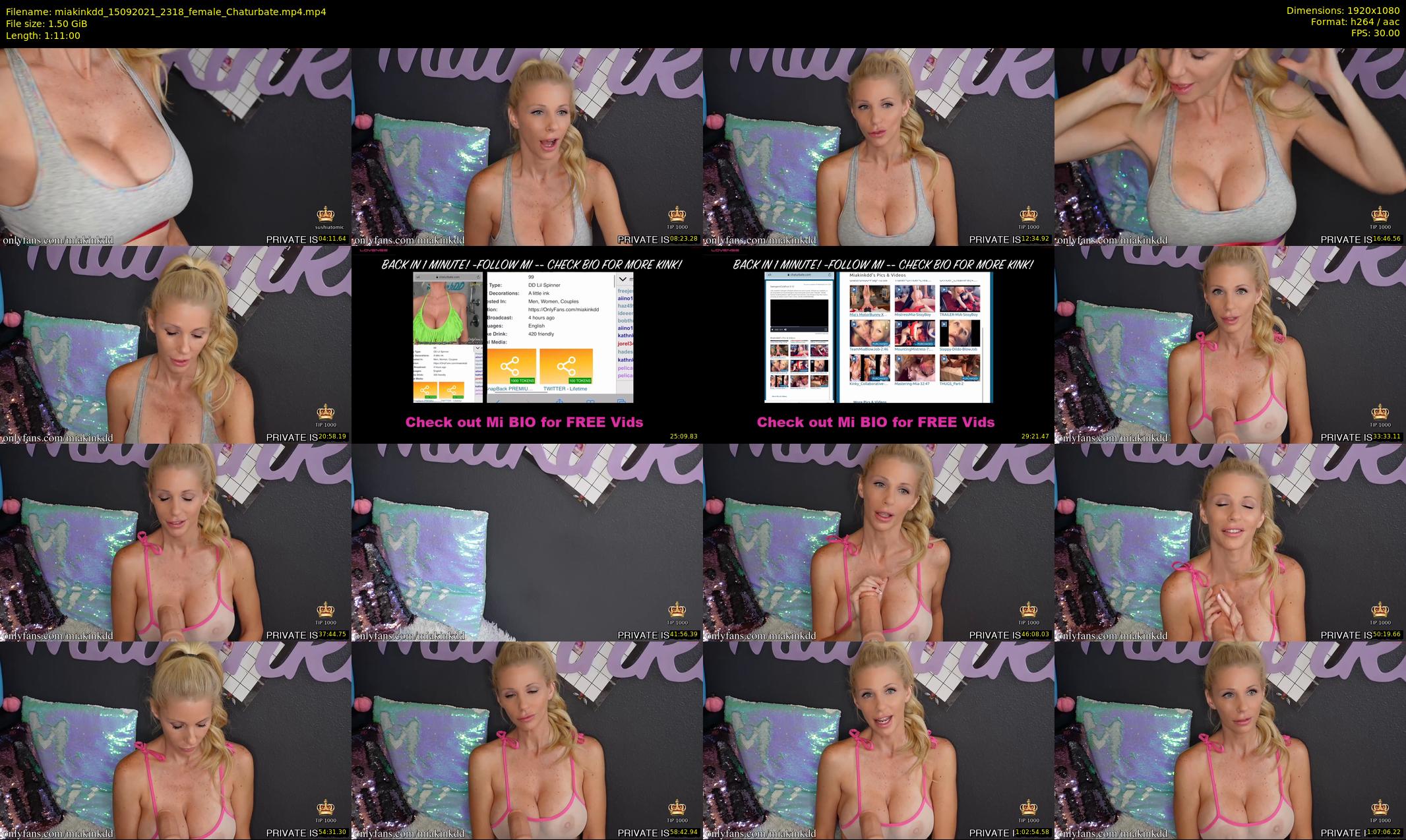 miakinkdd — 71 minute Chaturbate female cam show recording, 1080p, Sep 15, 2021