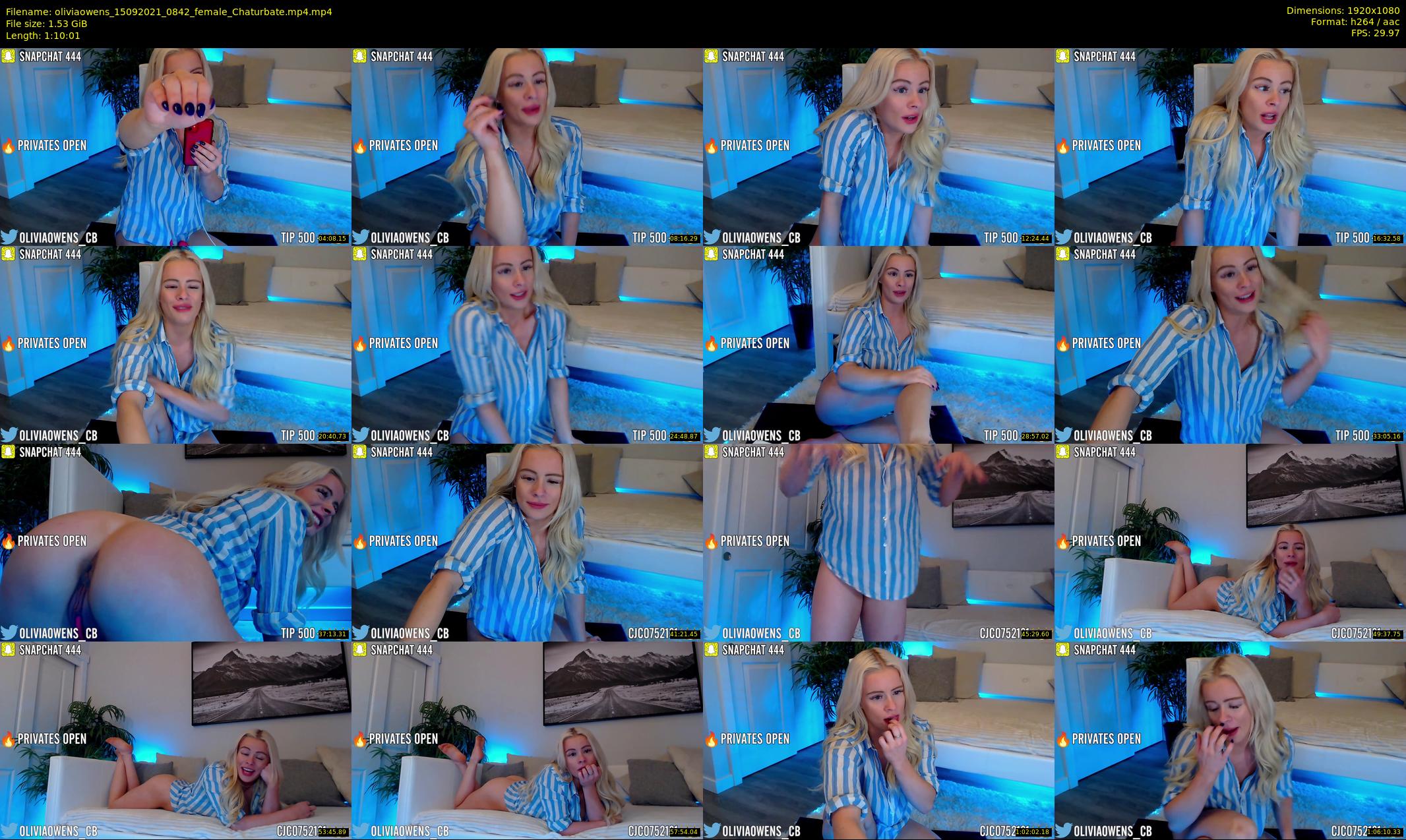 oliviaowens — 71 minute Chaturbate female cam show recording, 1080p, Sep 15, 2021