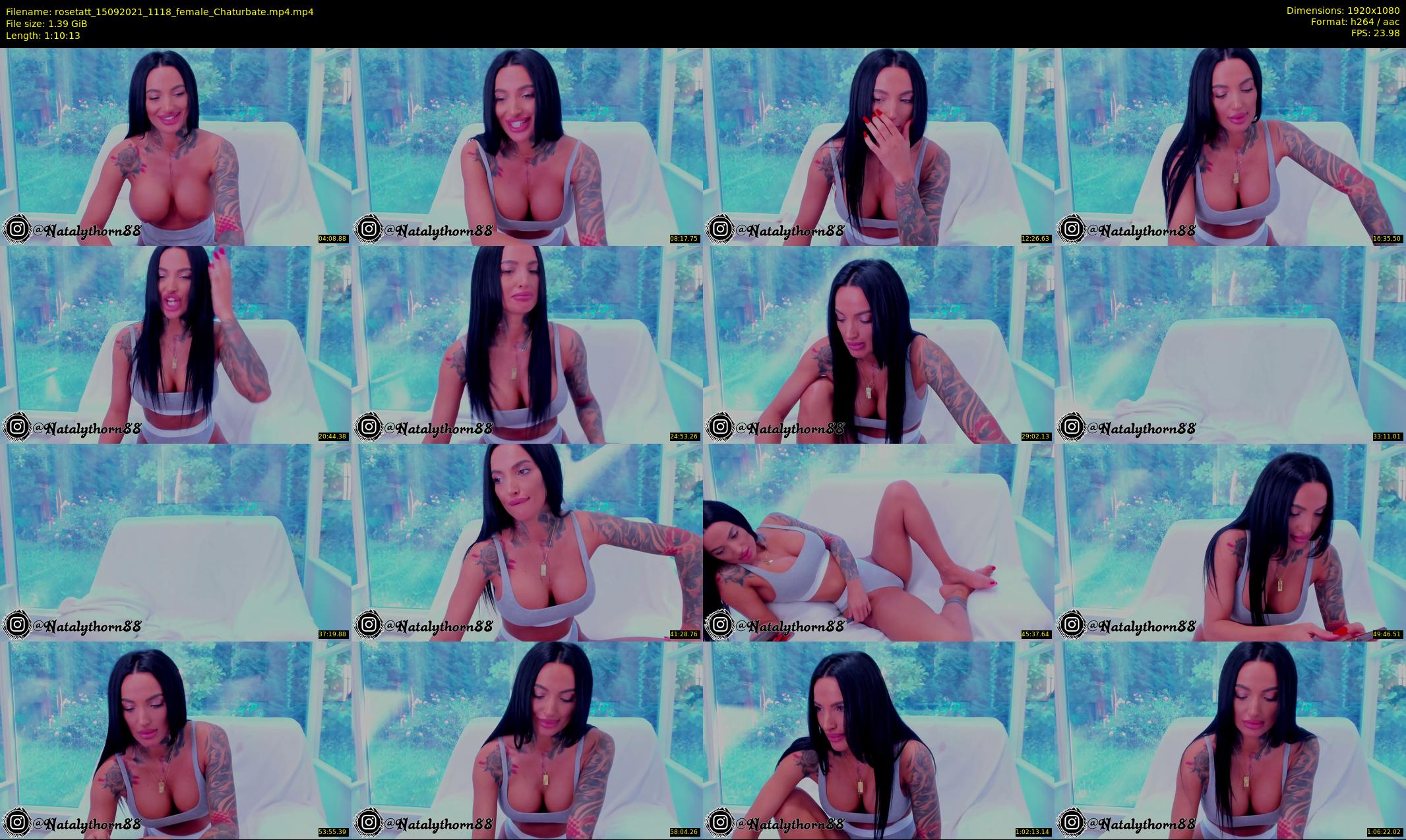 rosetatt — 71 minute Chaturbate female cam show recording, 1080p, Sep 15, 2021
