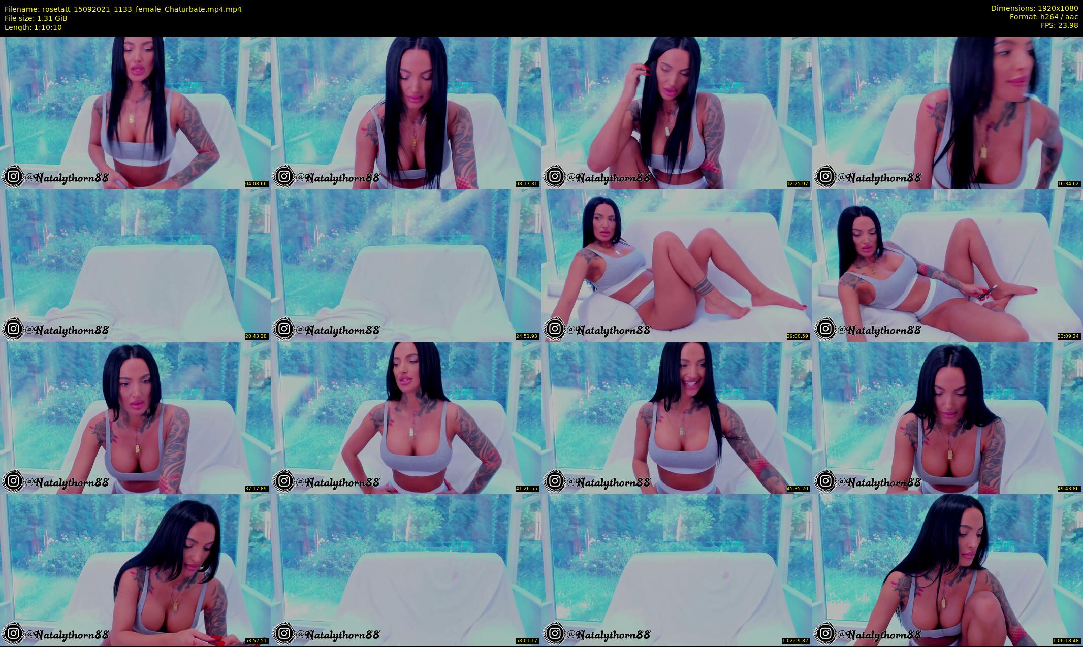 rosetatt — 71 minute Chaturbate female cam show recording, 1080p, Sep 15, 2021