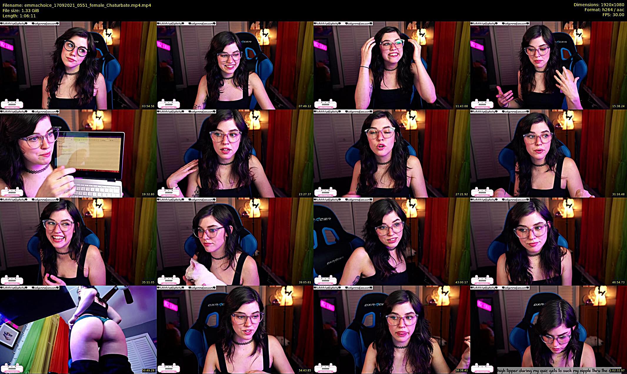 emmachoice — 67 minute Chaturbate female cam show recording, 1080p, Sep 17, 2021