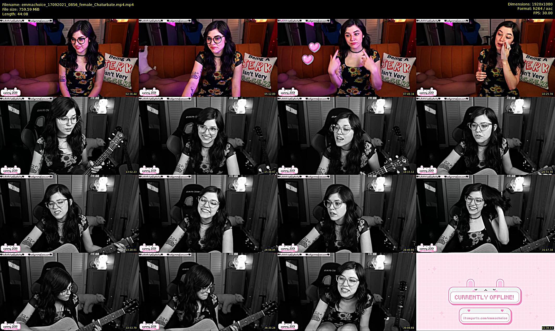 emmachoice — 45 minute Chaturbate female cam show recording, 1080p, Sep 17, 2021