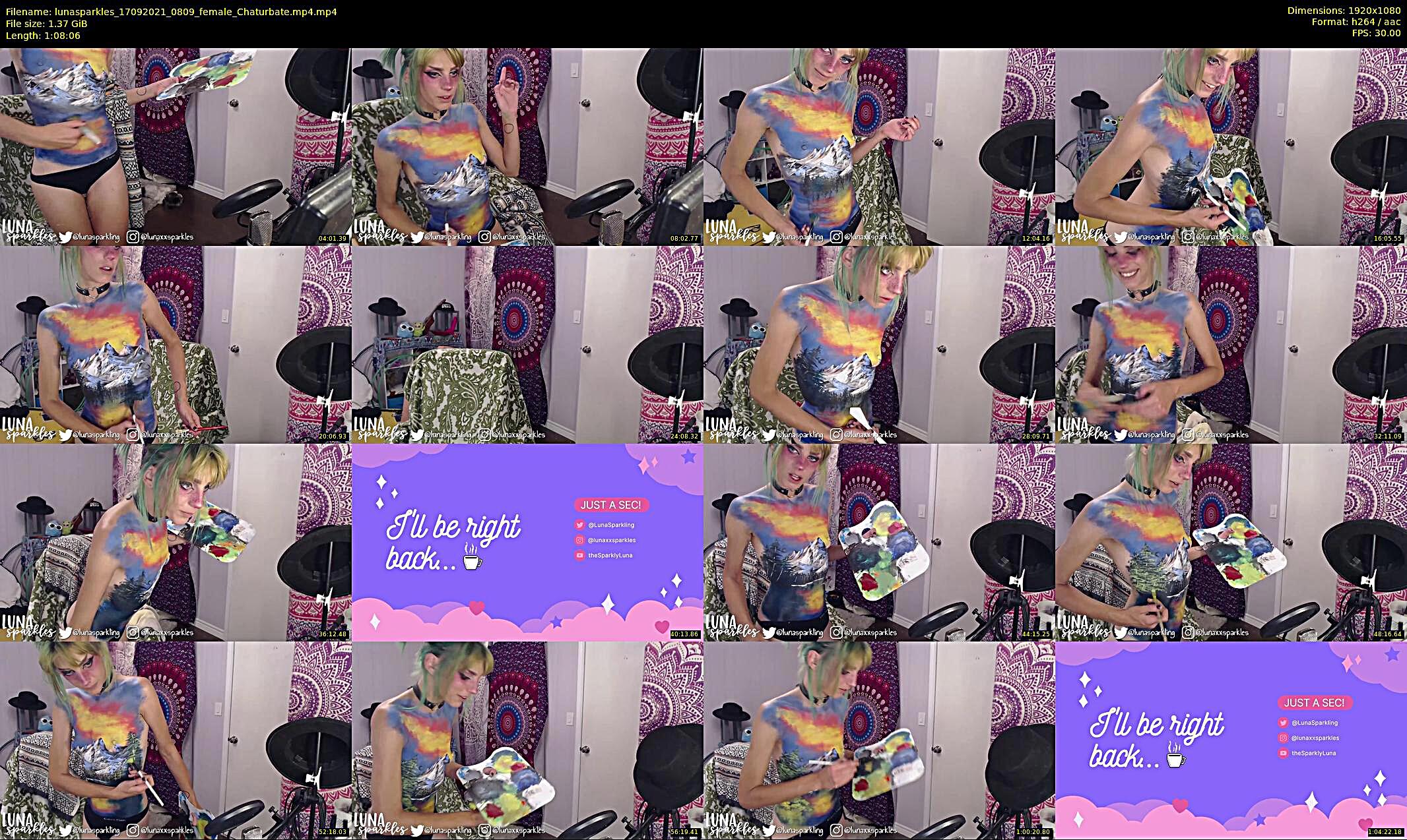 lunasparkles — 69 minute Chaturbate female cam show recording, 1080p, Sep 17, 2021