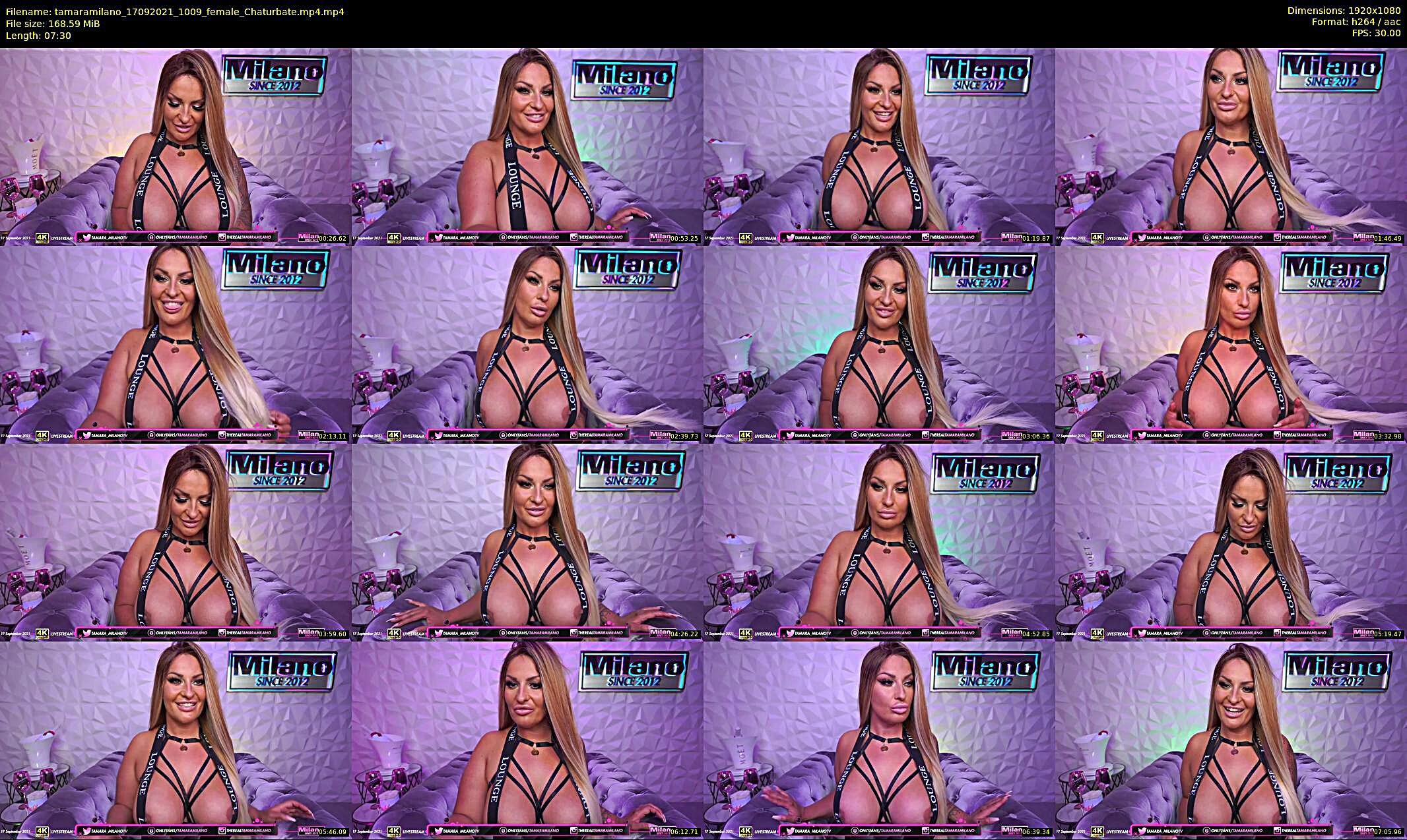 tamaramilano — 8 minute Chaturbate female cam show recording, 1080p, Sep 17, 2021