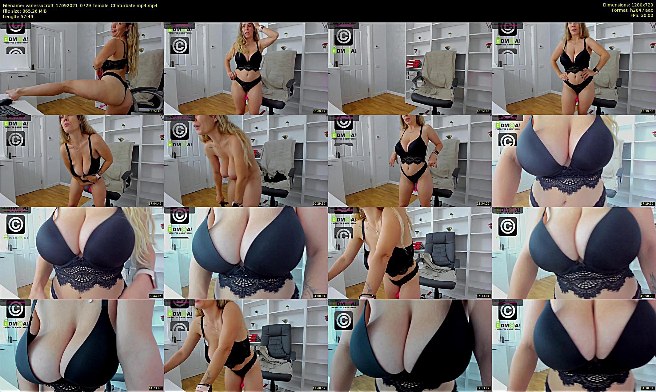 vanessacroft — 58 minute Chaturbate female cam show recording, 720p, Sep 17, 2021