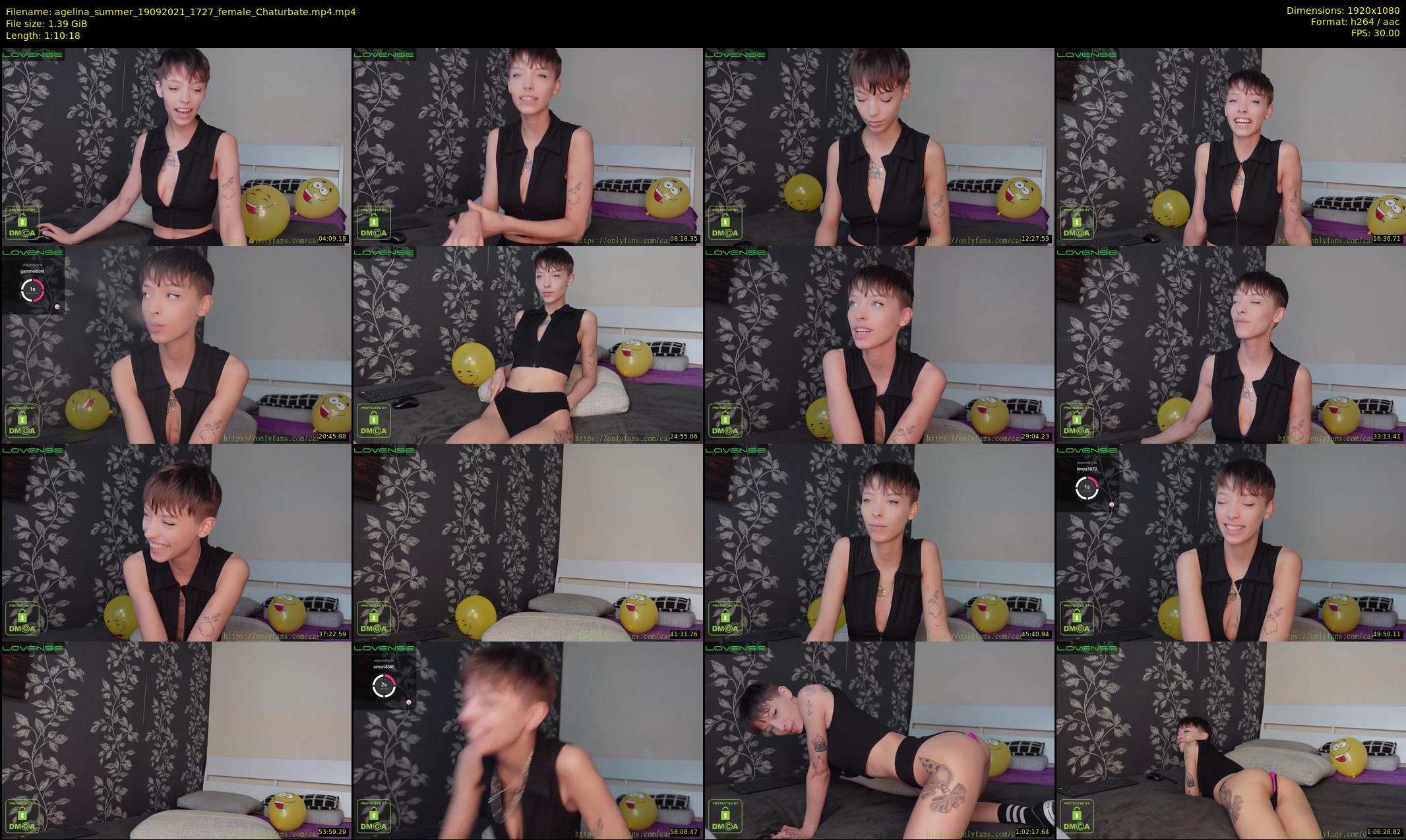 agelina_summer — 71 minute Chaturbate female cam show recording, 1080p, Sep 19, 2021