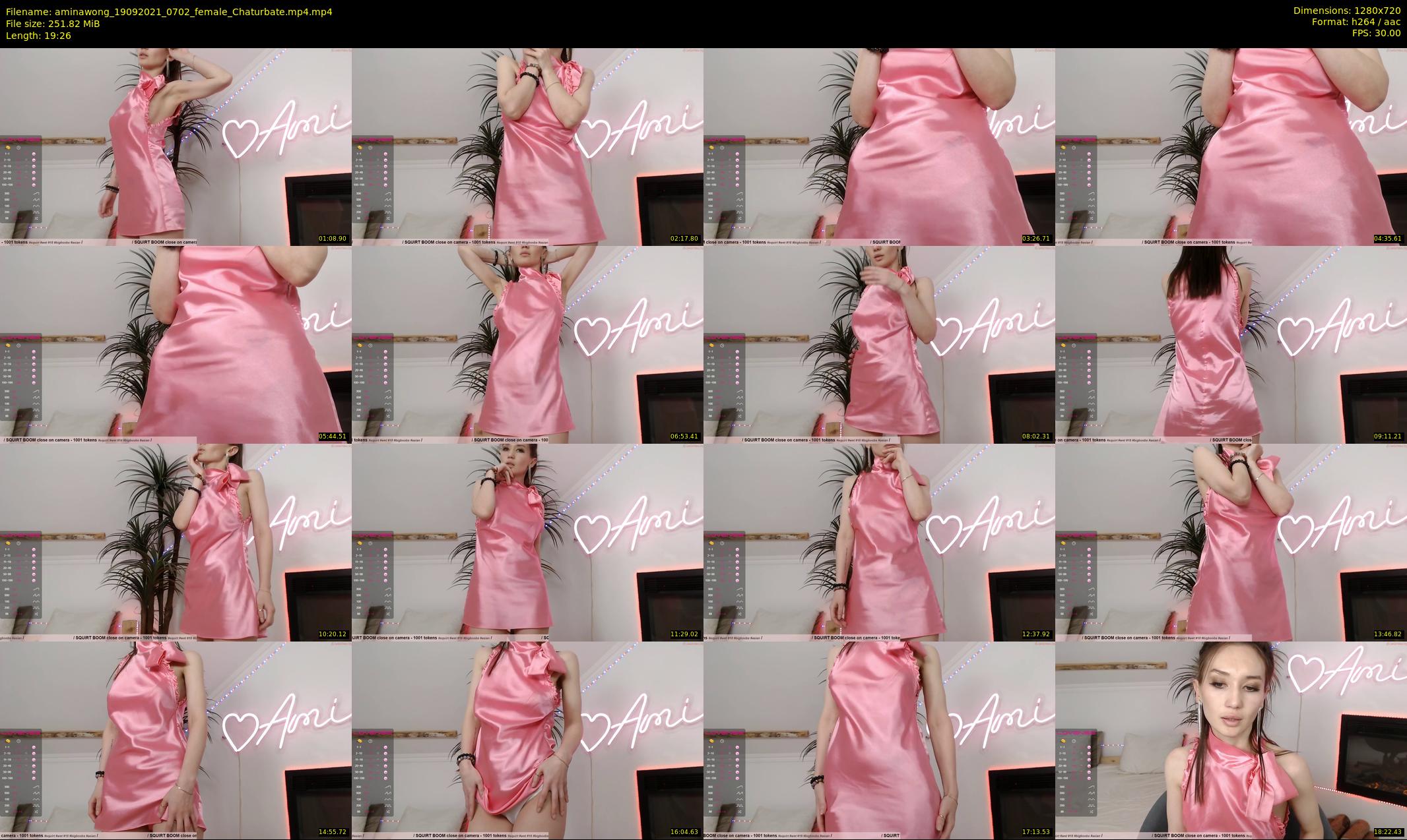 aminawong — 20 minute Chaturbate female cam show recording, 720p, Sep 19, 2021